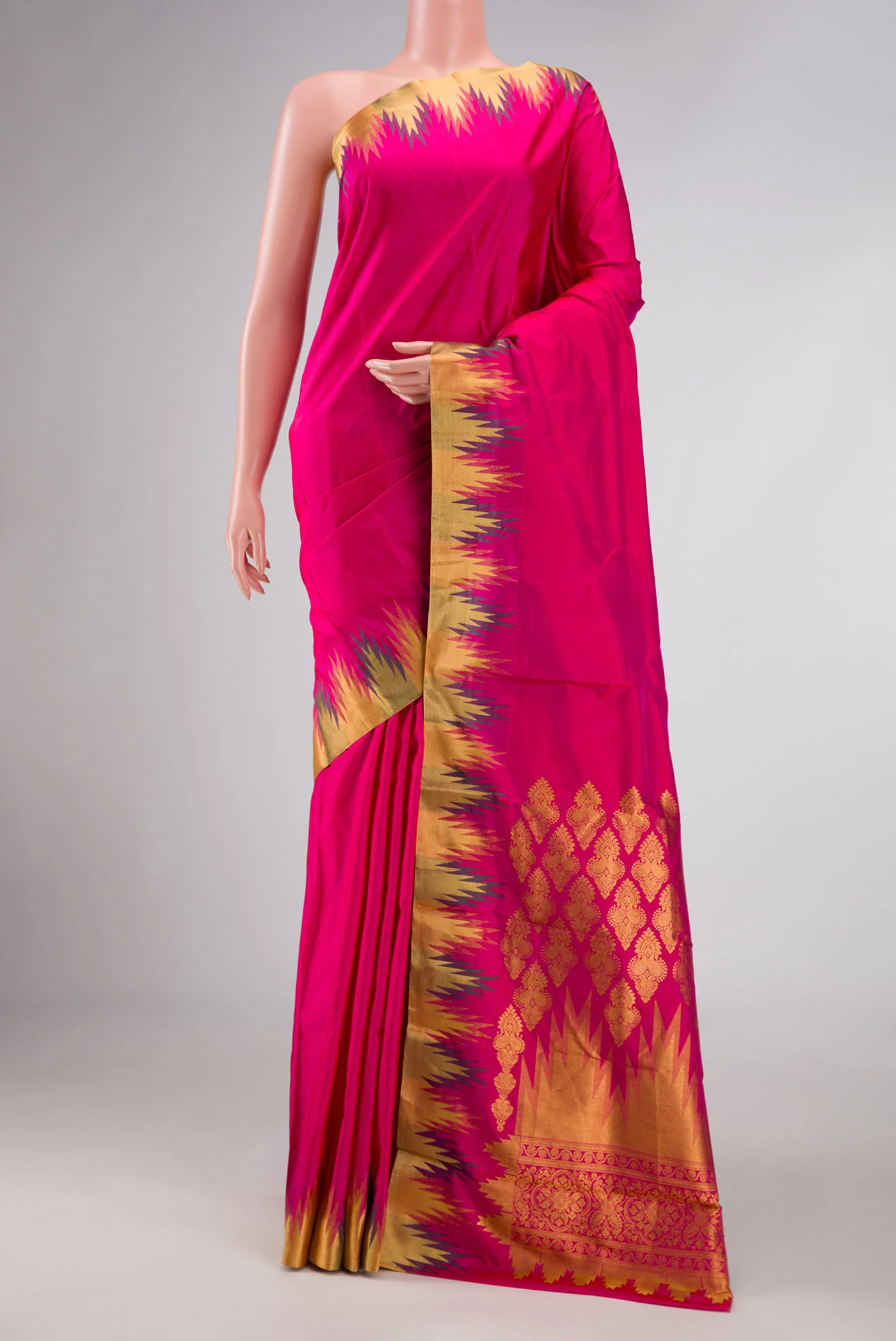 Pink Bangalore Silk Saree