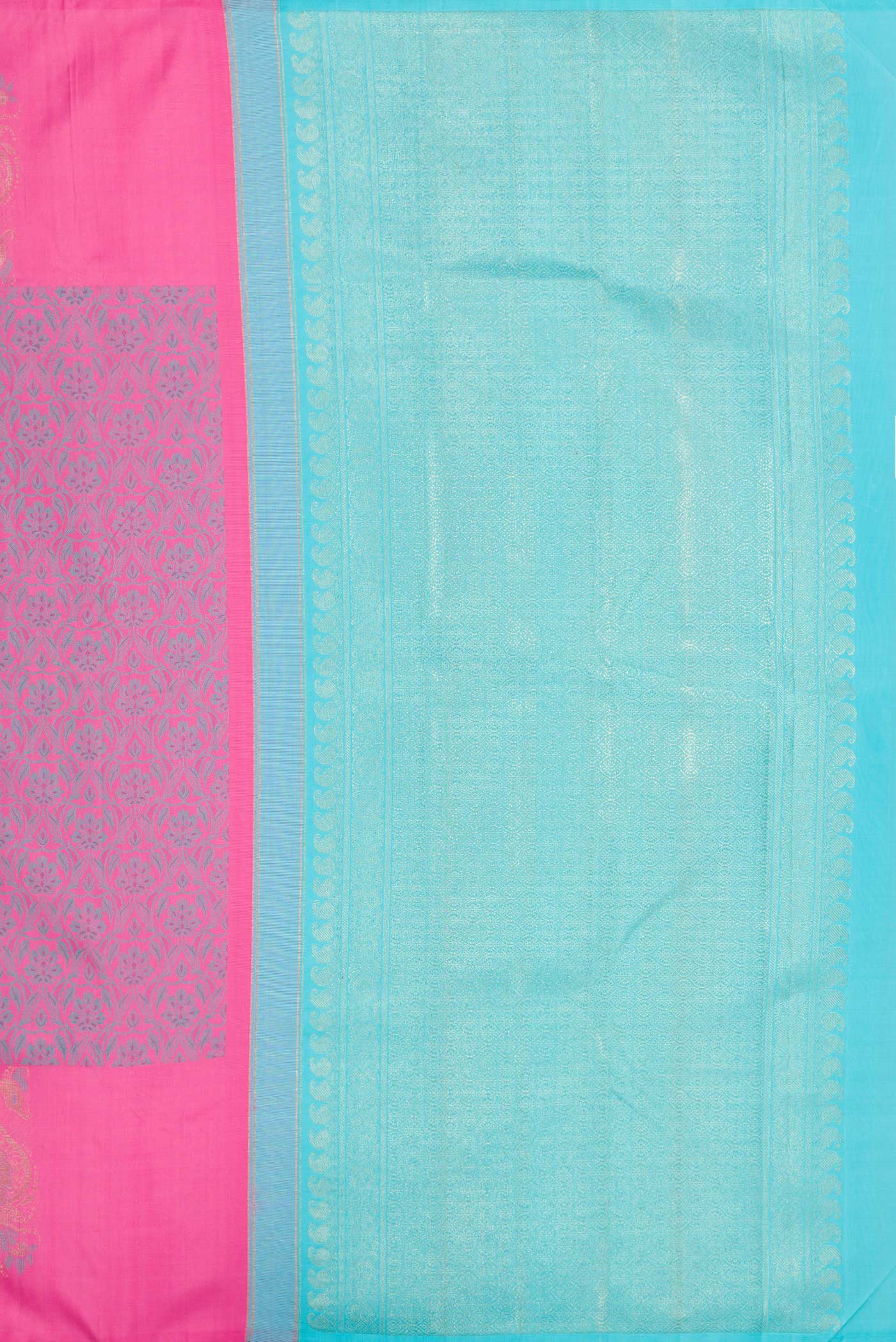 Pink Dual Tone Kanchipuram Silk Saree - Image 7