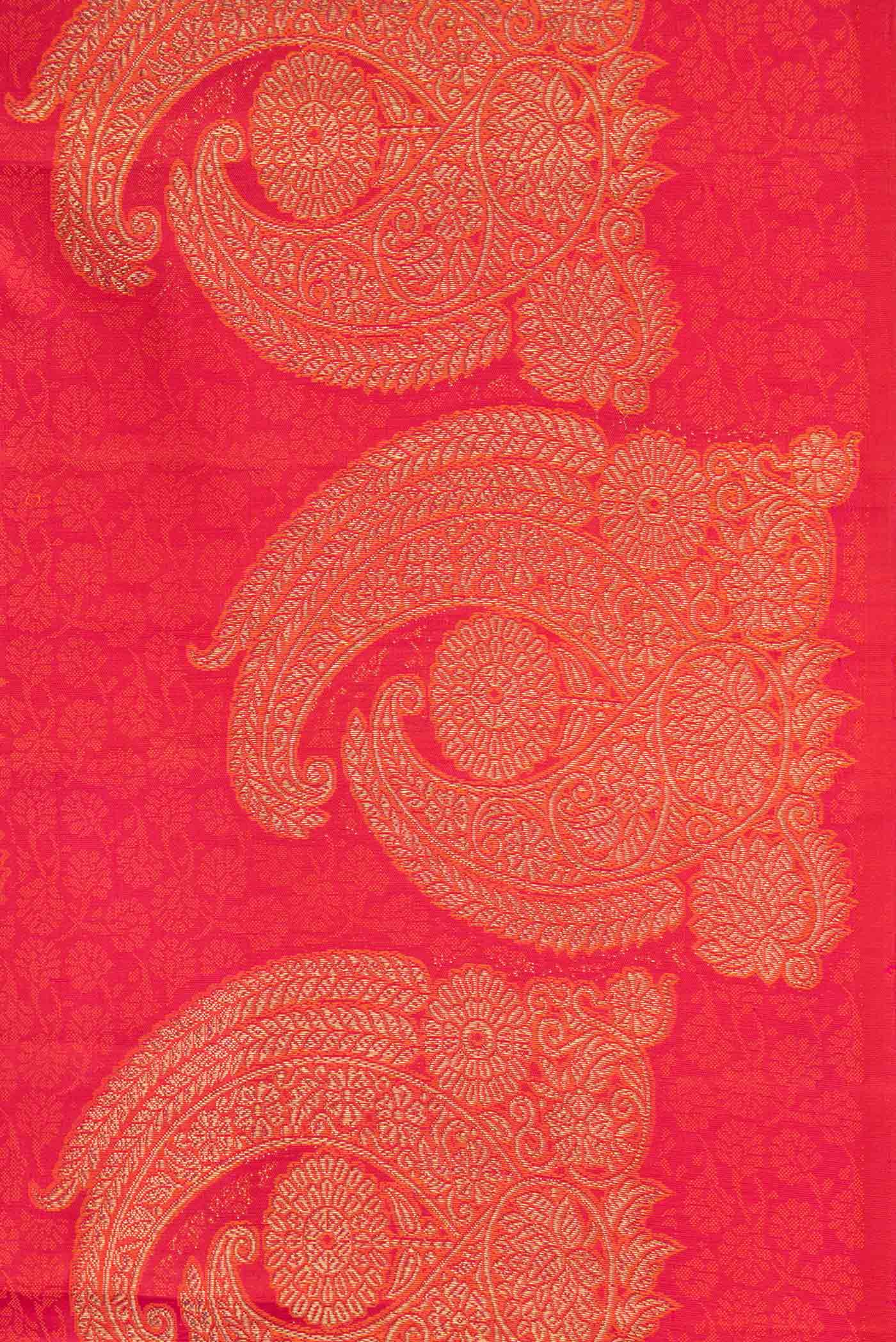 Pink Dual Tone Kanchipuram Silk Saree - Image 3