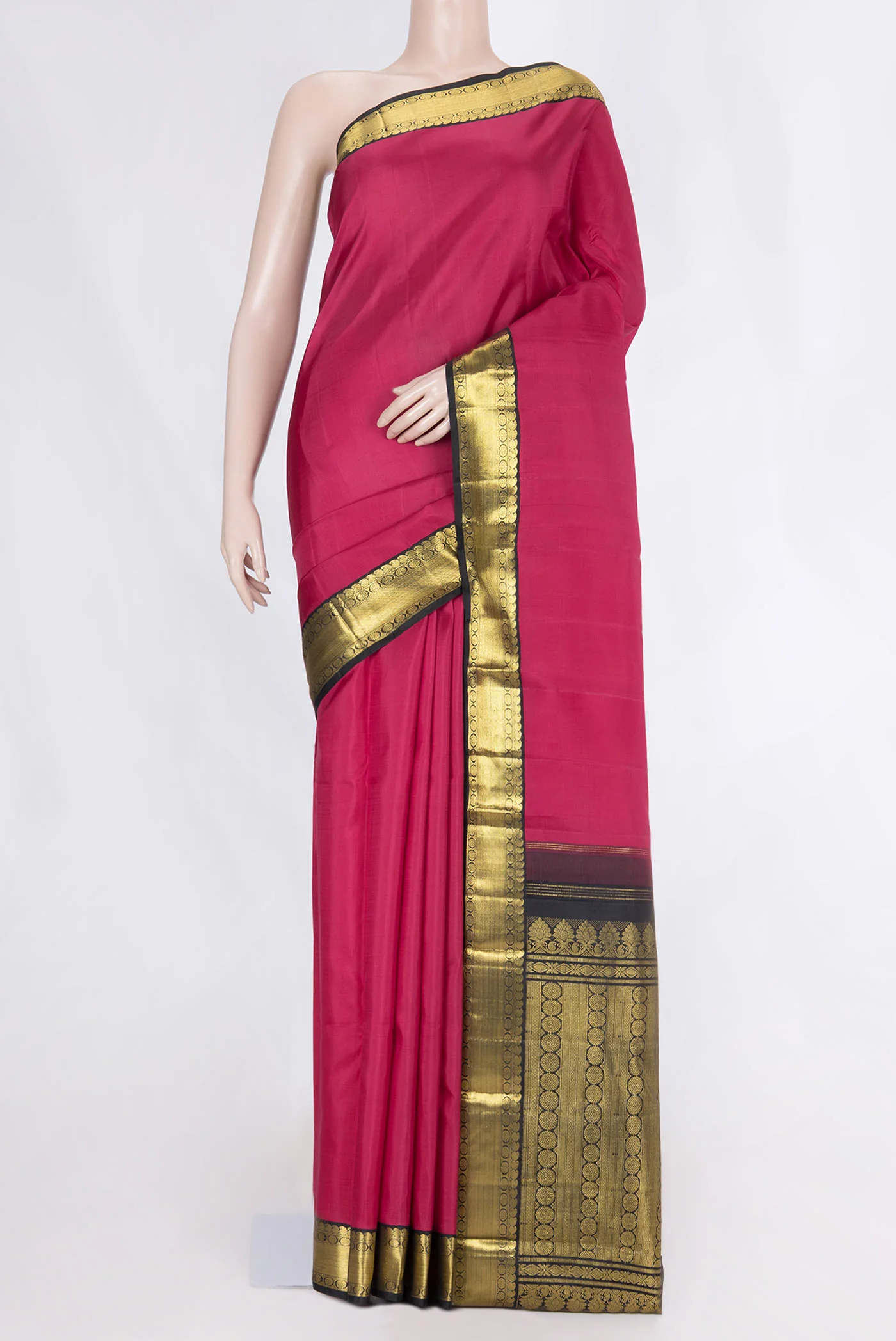 Pink Dual Tone Kanjivaram Silk Saree