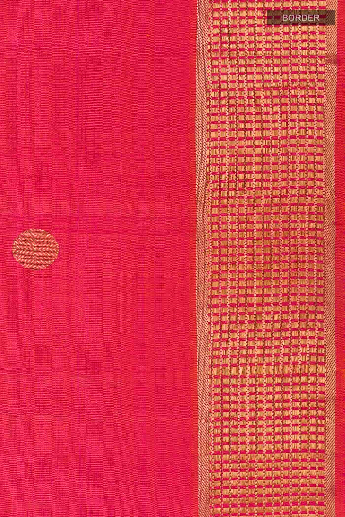 Pink Dual Tone Kanchipuram Silk Saree - Image 3