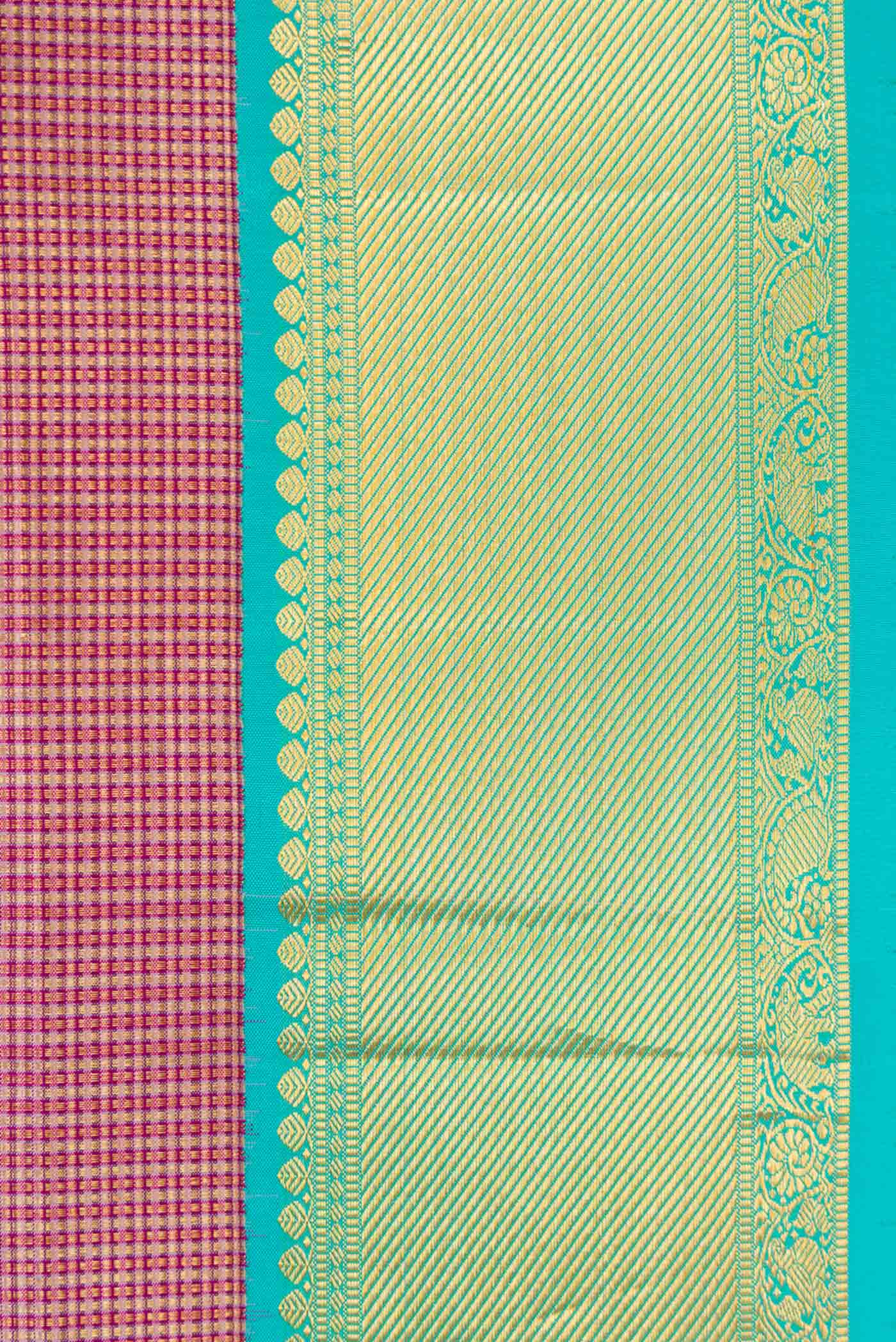 Pink Dual Tone Kanjivaram Silk Saree - Image 3