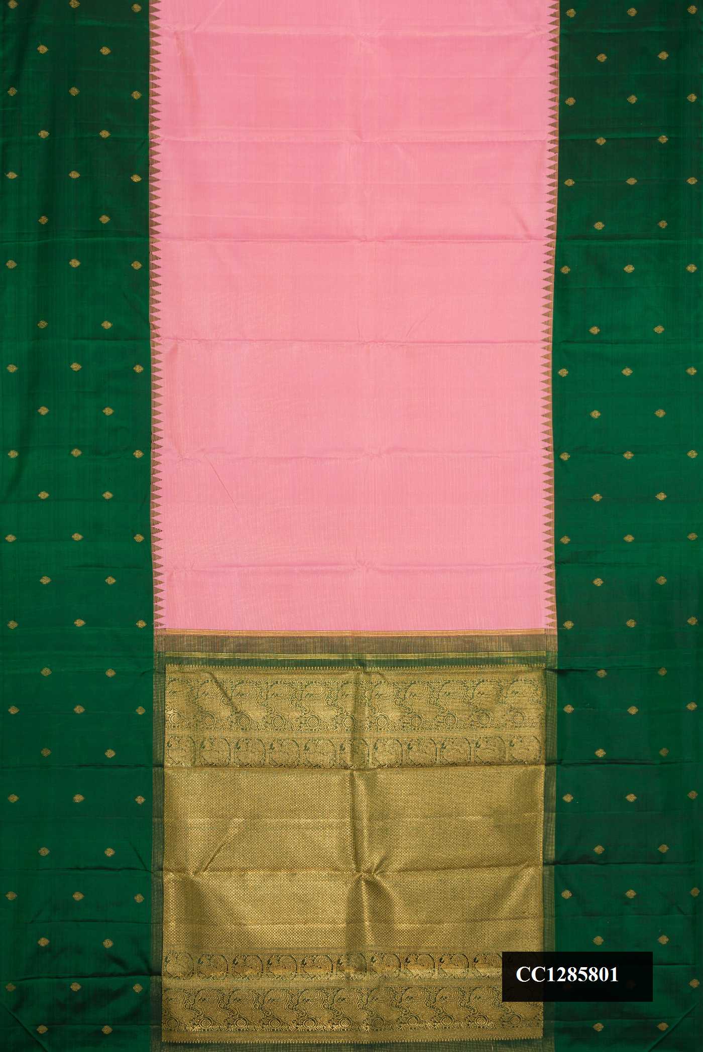 Pink Dual Tone Kanchipuram Silk Saree