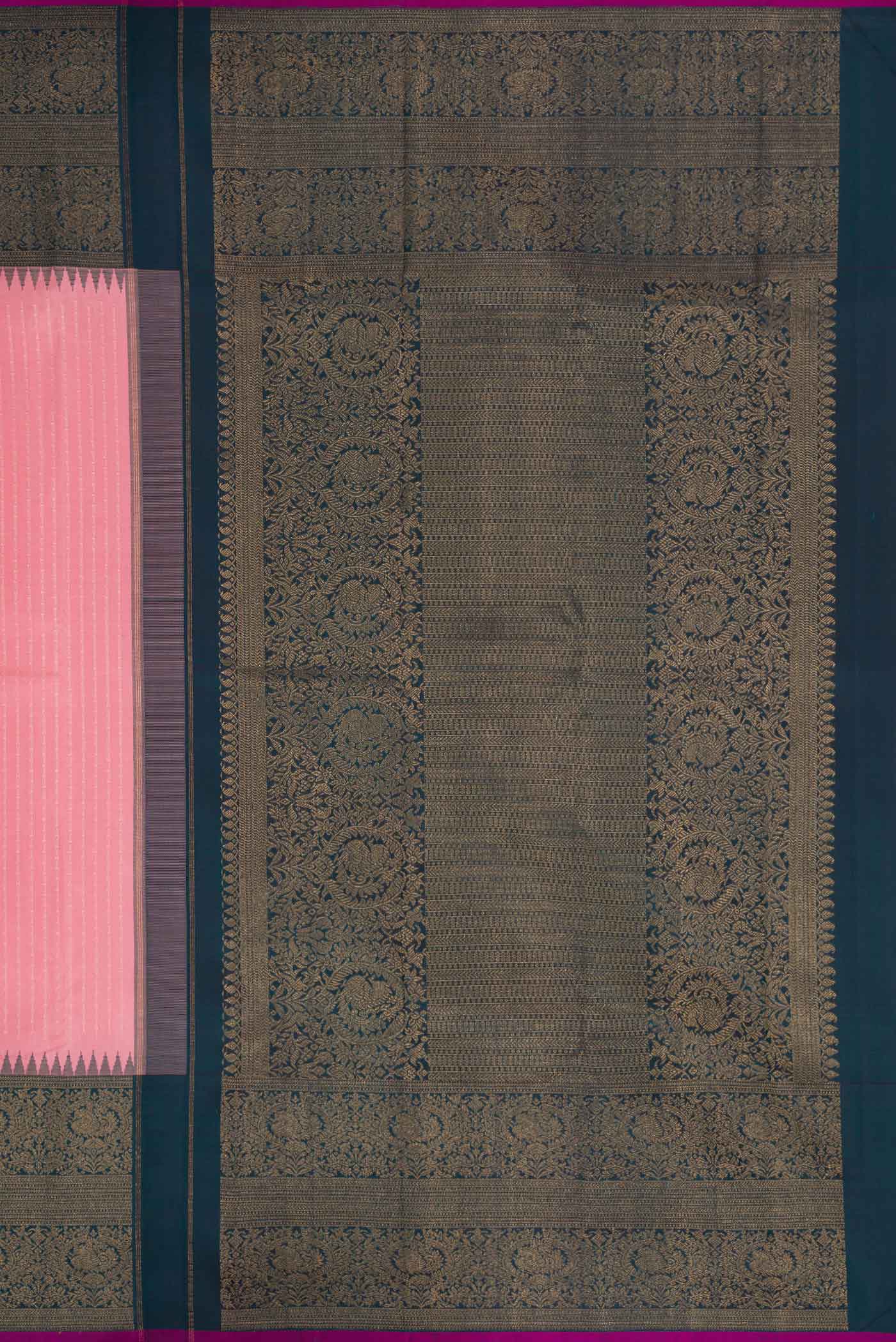 Pink Dual Tone Kanchipuram Silk Saree - Image 7