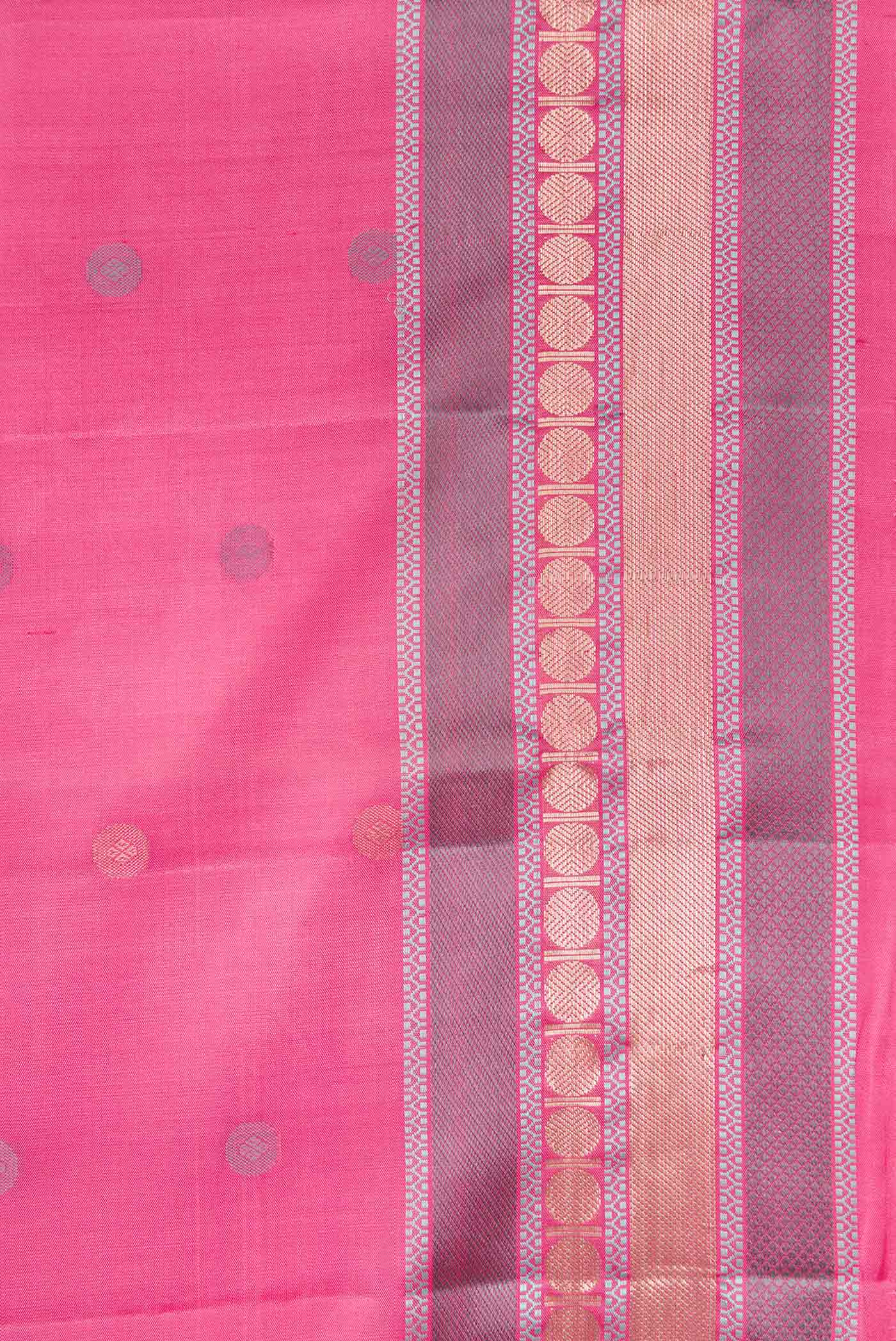 Pink Kanchipuram Silk Saree - Image 3