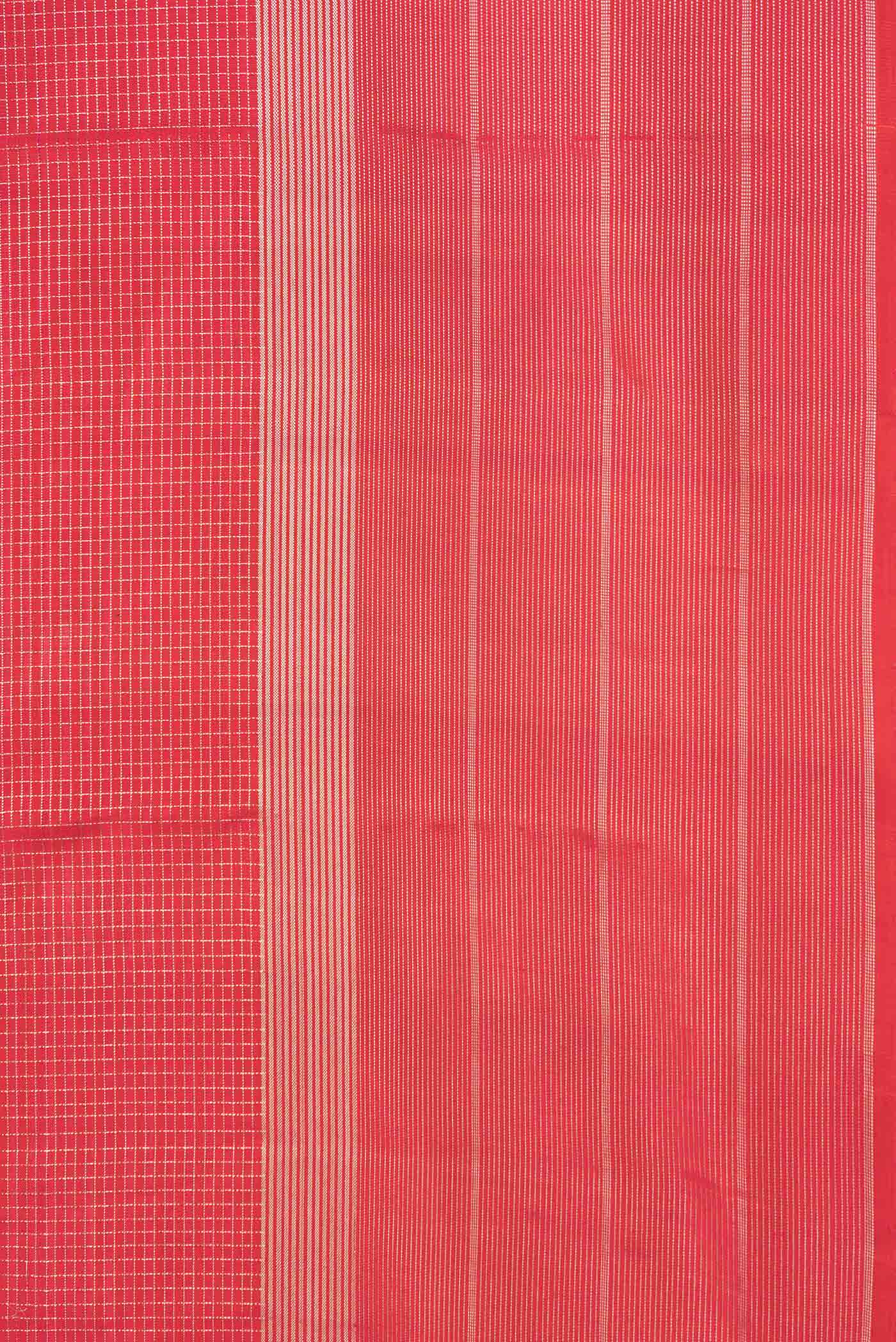 Red Kanchipuram Silk Saree - Image 3