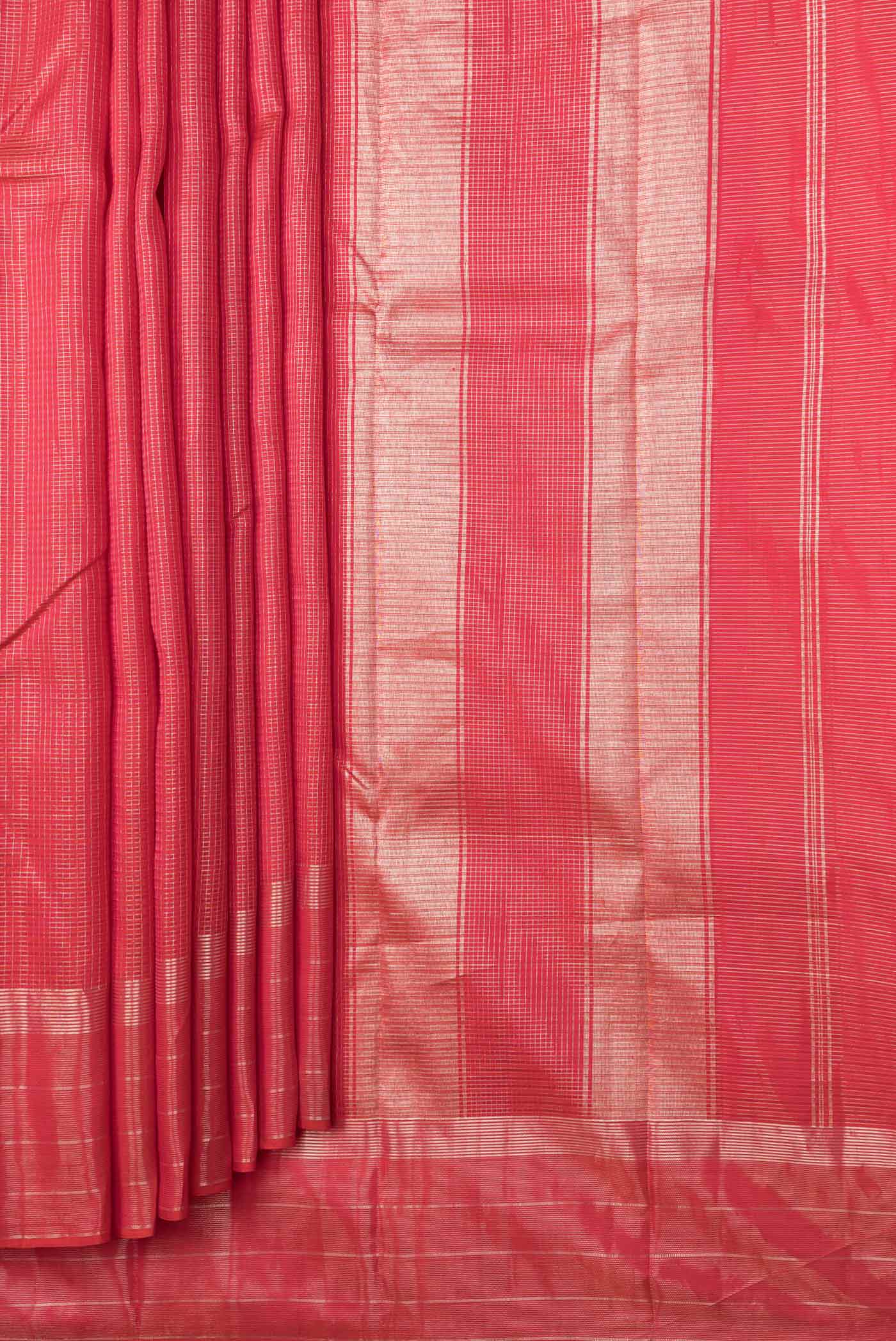 Red Kanchipuram Silk Saree - Image 4