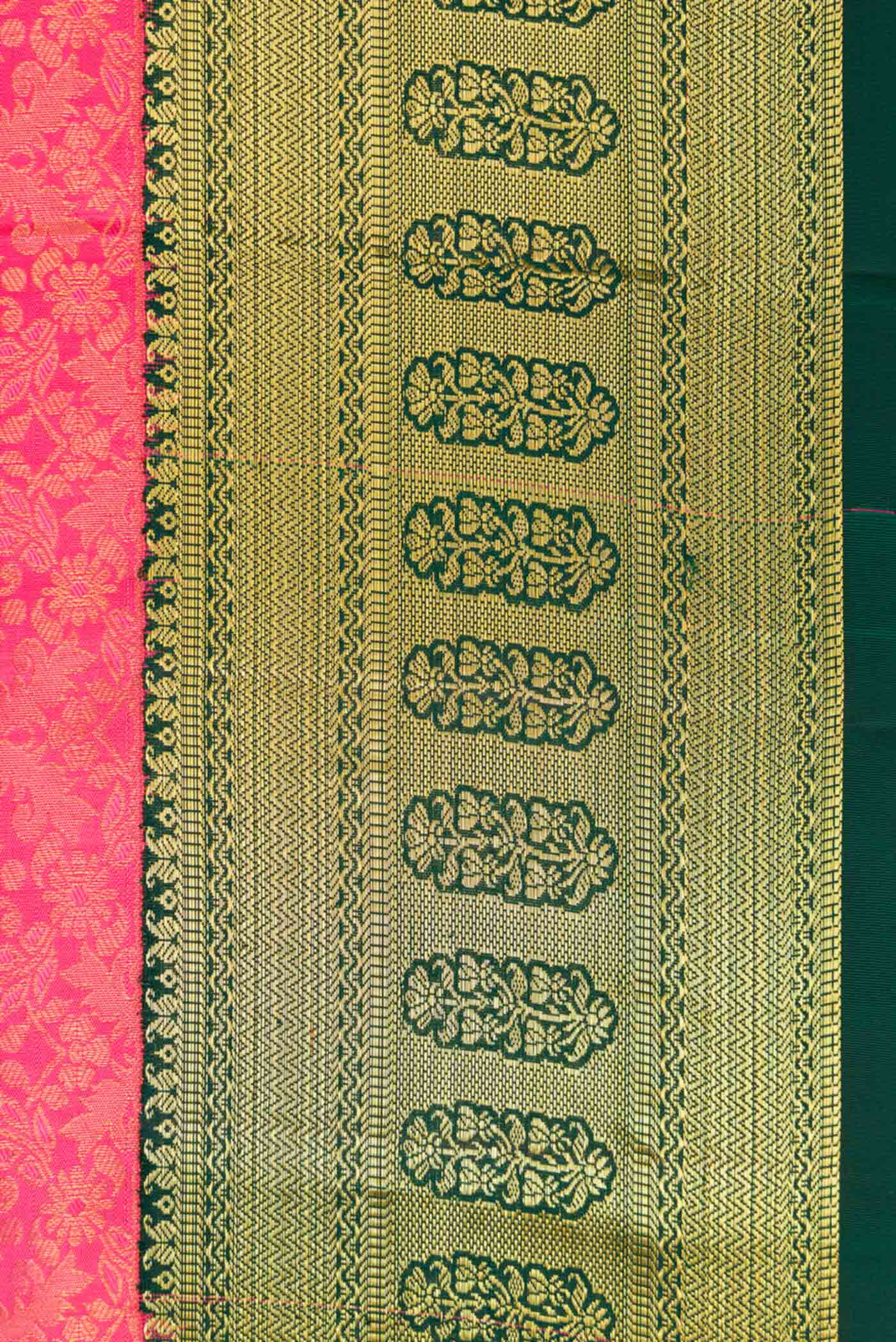 Rose pink Kanchipuram Silk Saree - Image 3