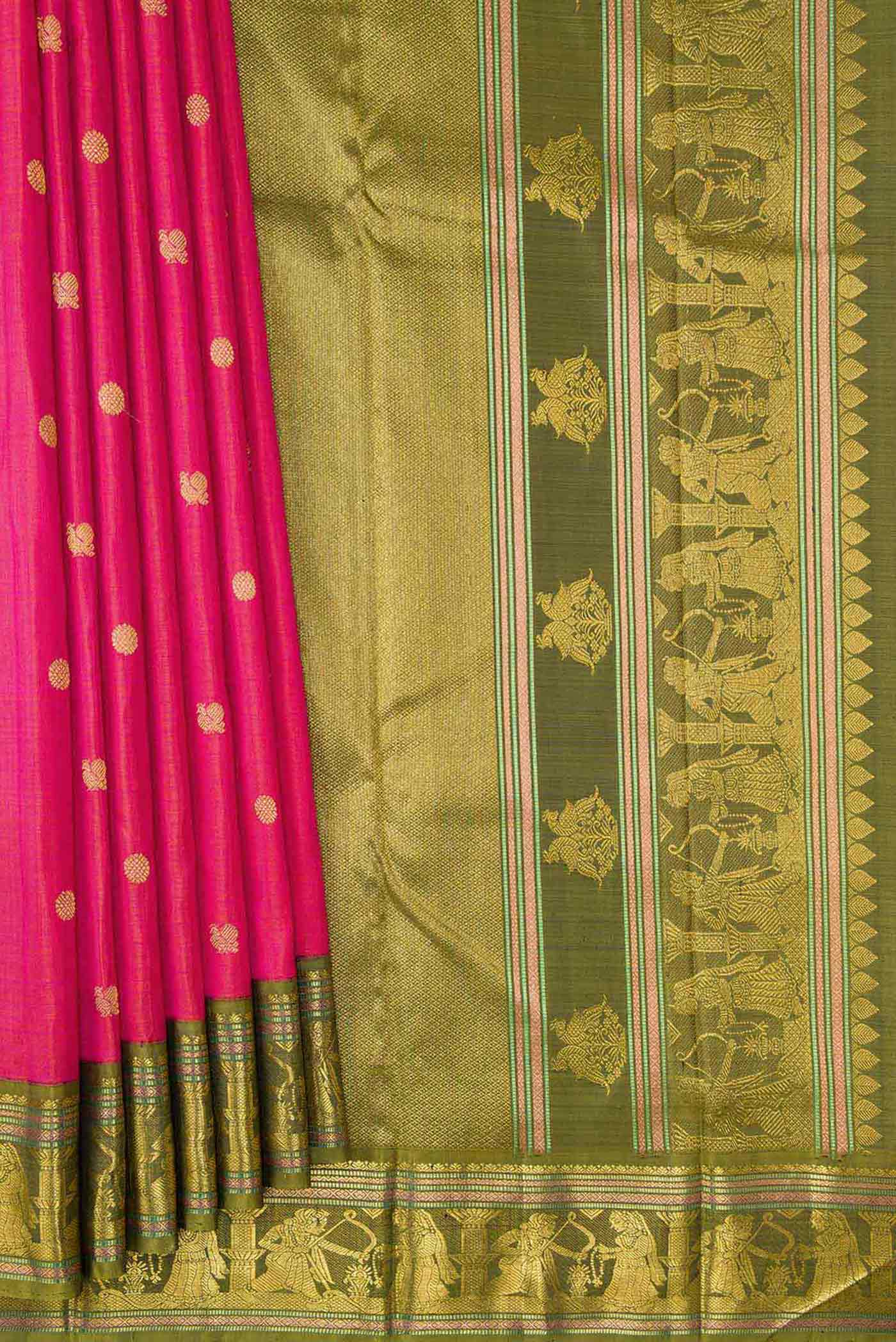 Pink Kanjivaram Silk Saree - Image 4