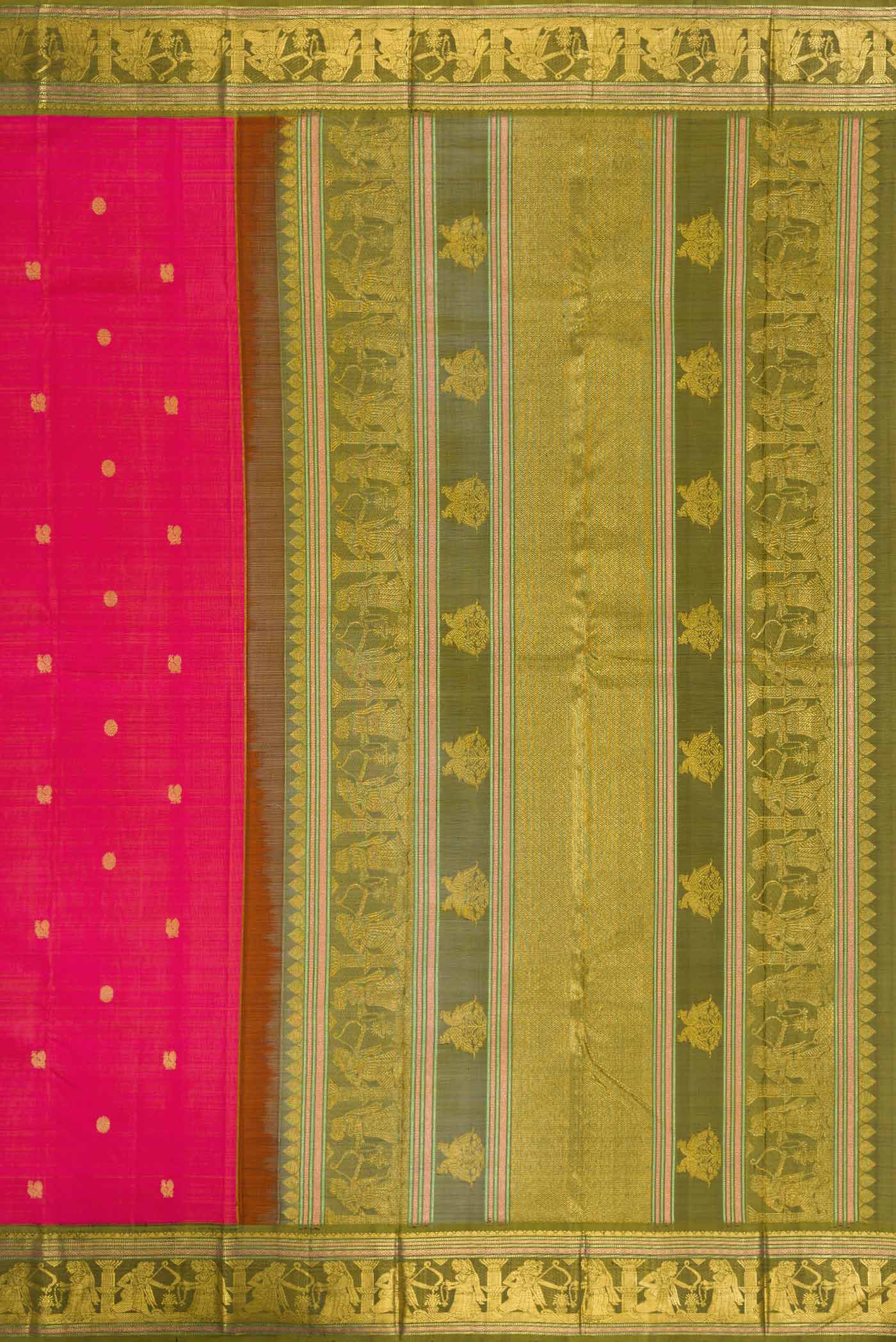 Pink Kanjivaram Silk Saree - Image 7