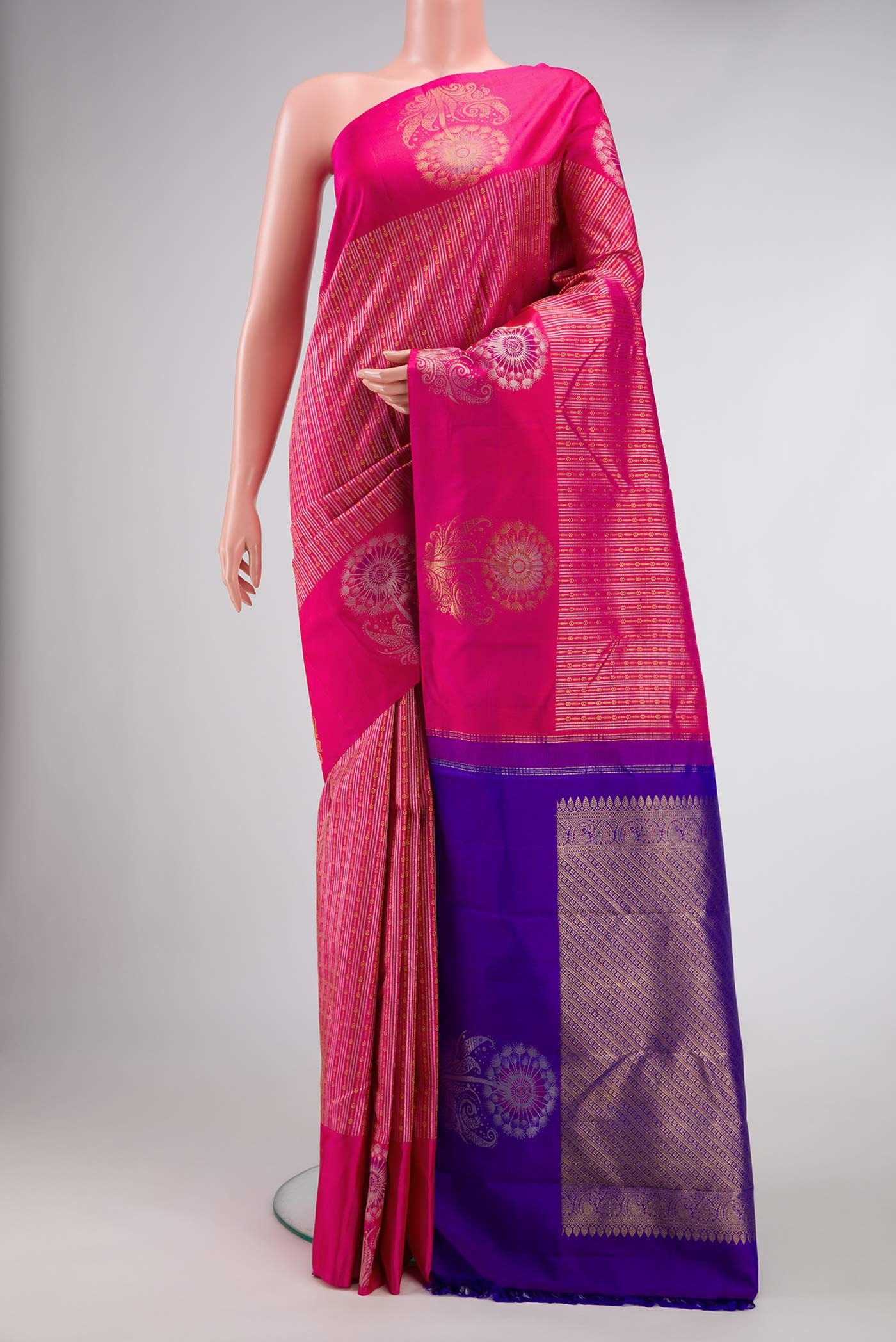 Pink Kanjivaram Silk Saree