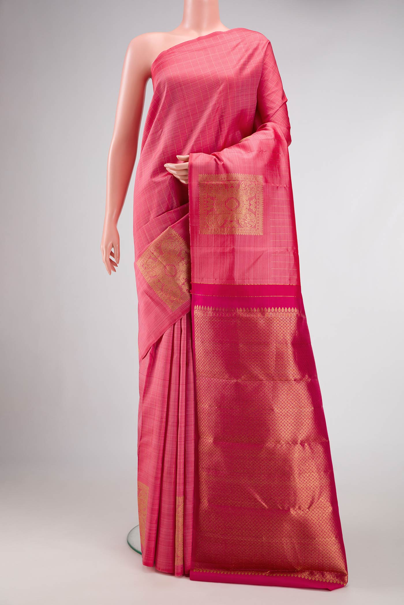 Pink Kanjivaram Silk Saree