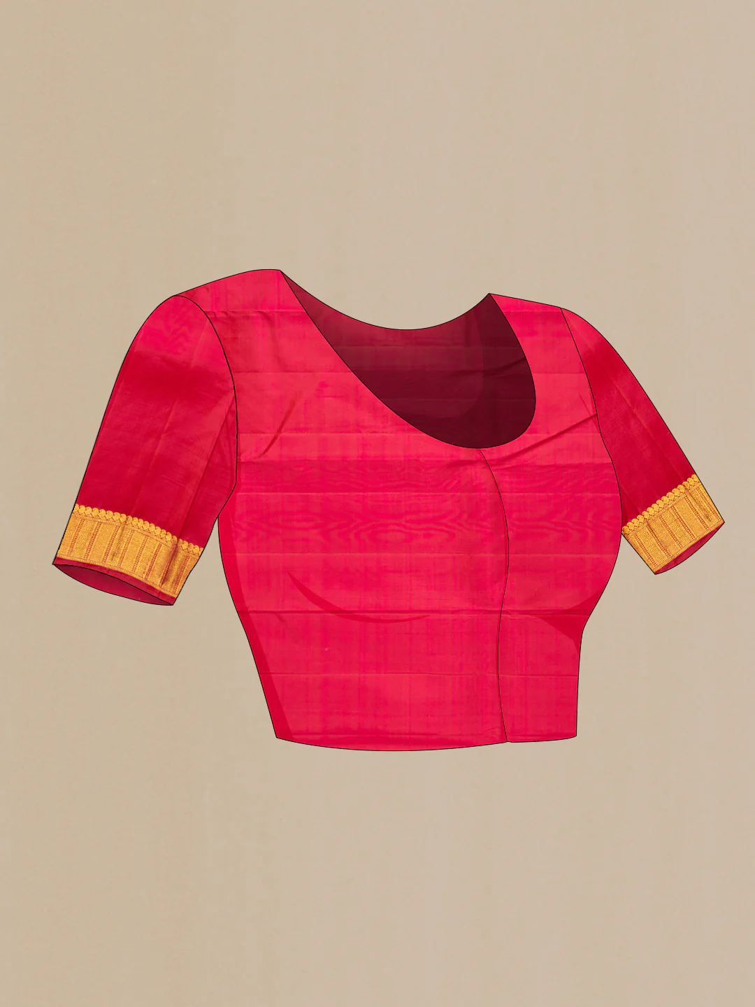 Pink Dual Tone Kanjivaram Silk Saree - Image 5