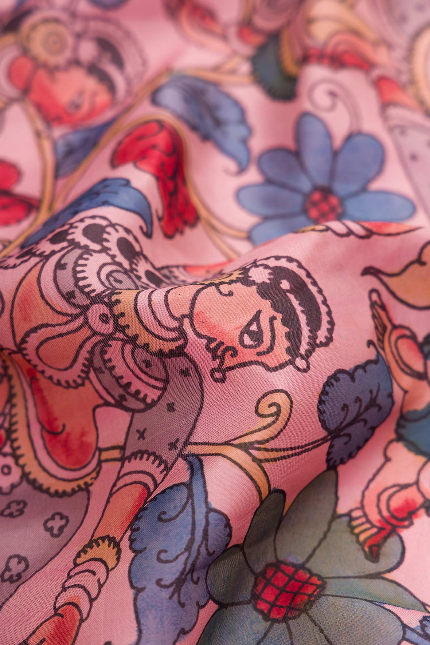Pink Dual Tone Kanjivaram Silk Saree - Image 2