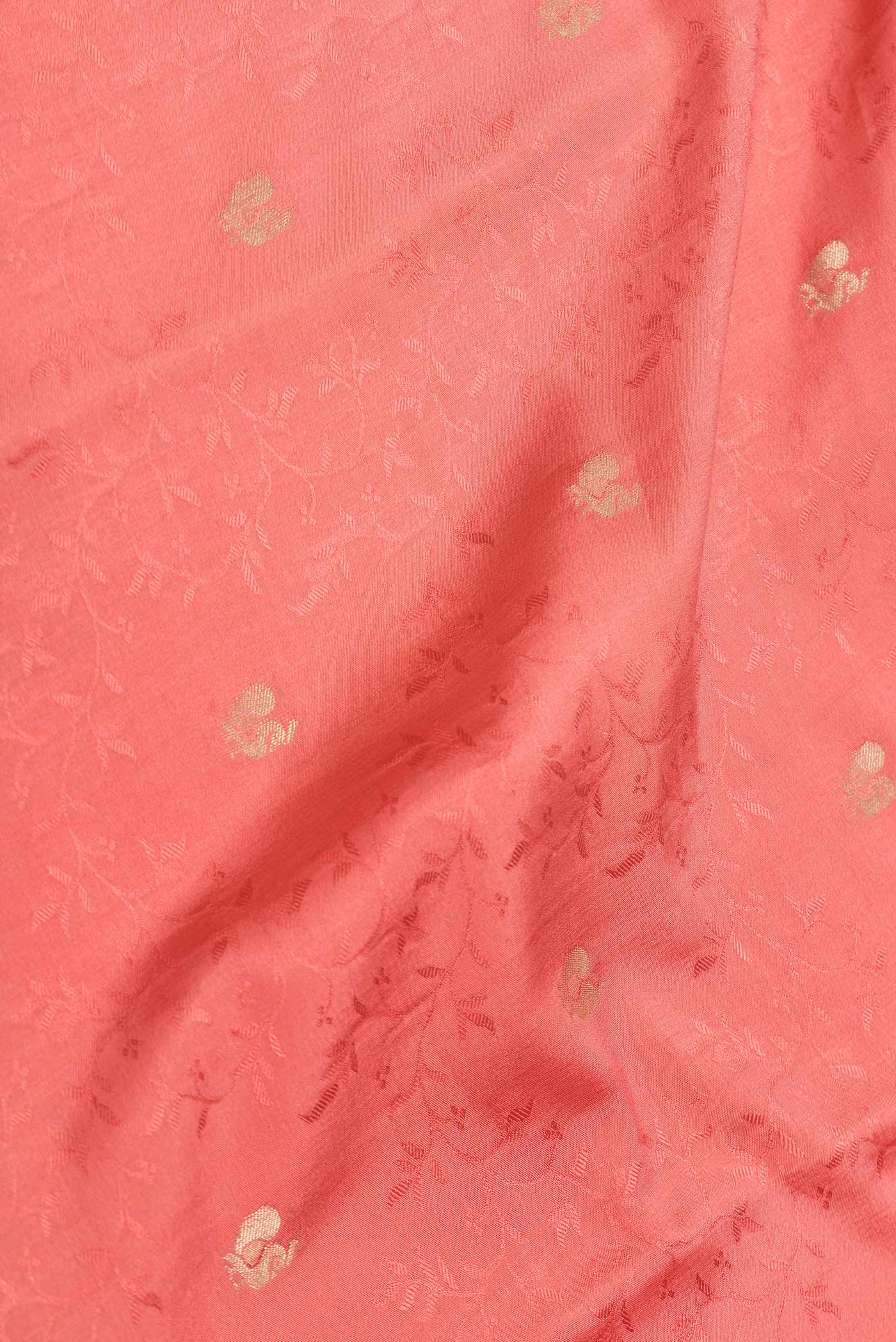 Coral Mysore Crepe Saree - Image 2