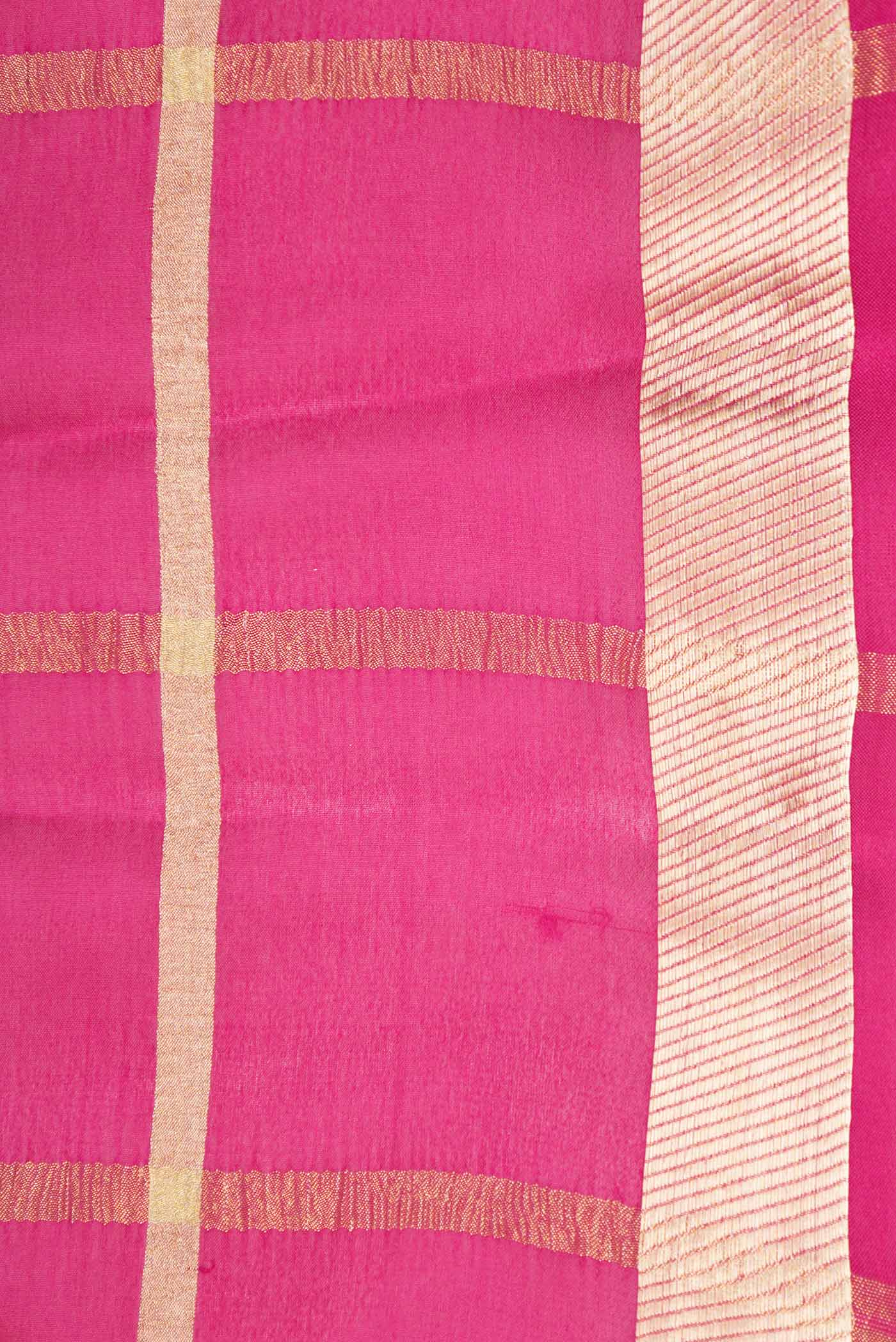 Pink Dual Tone Mysore Crepe Saree - Image 3