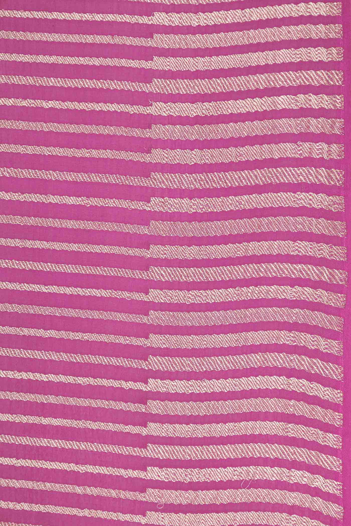 Magenta Mysore Crepe Saree - Image 3