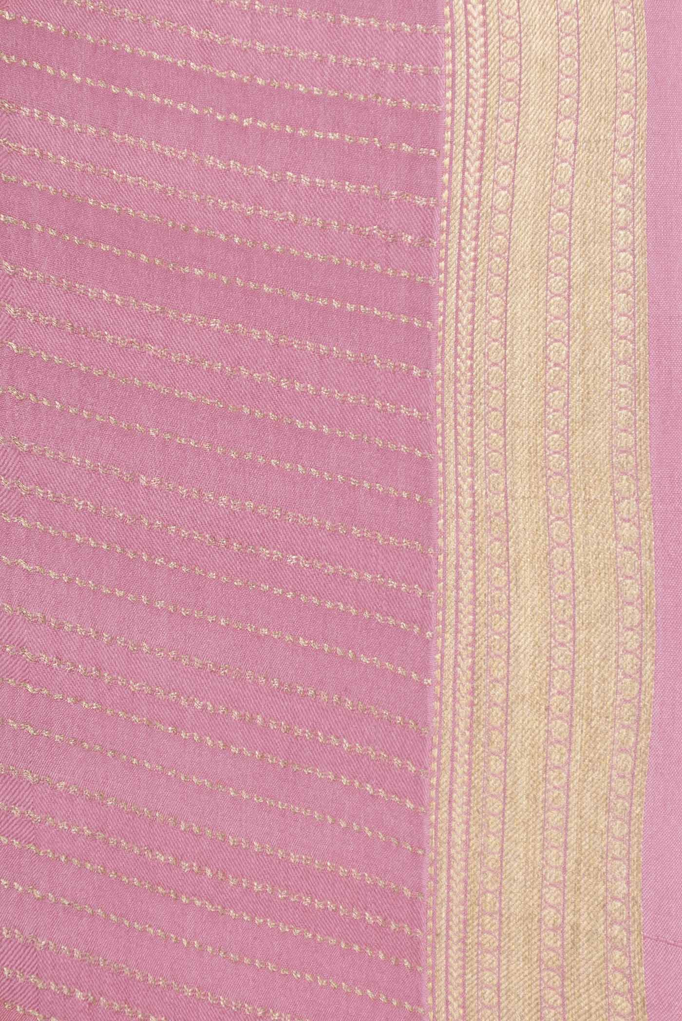 Pink Dual Tone Mysore Georgette Saree - Image 3