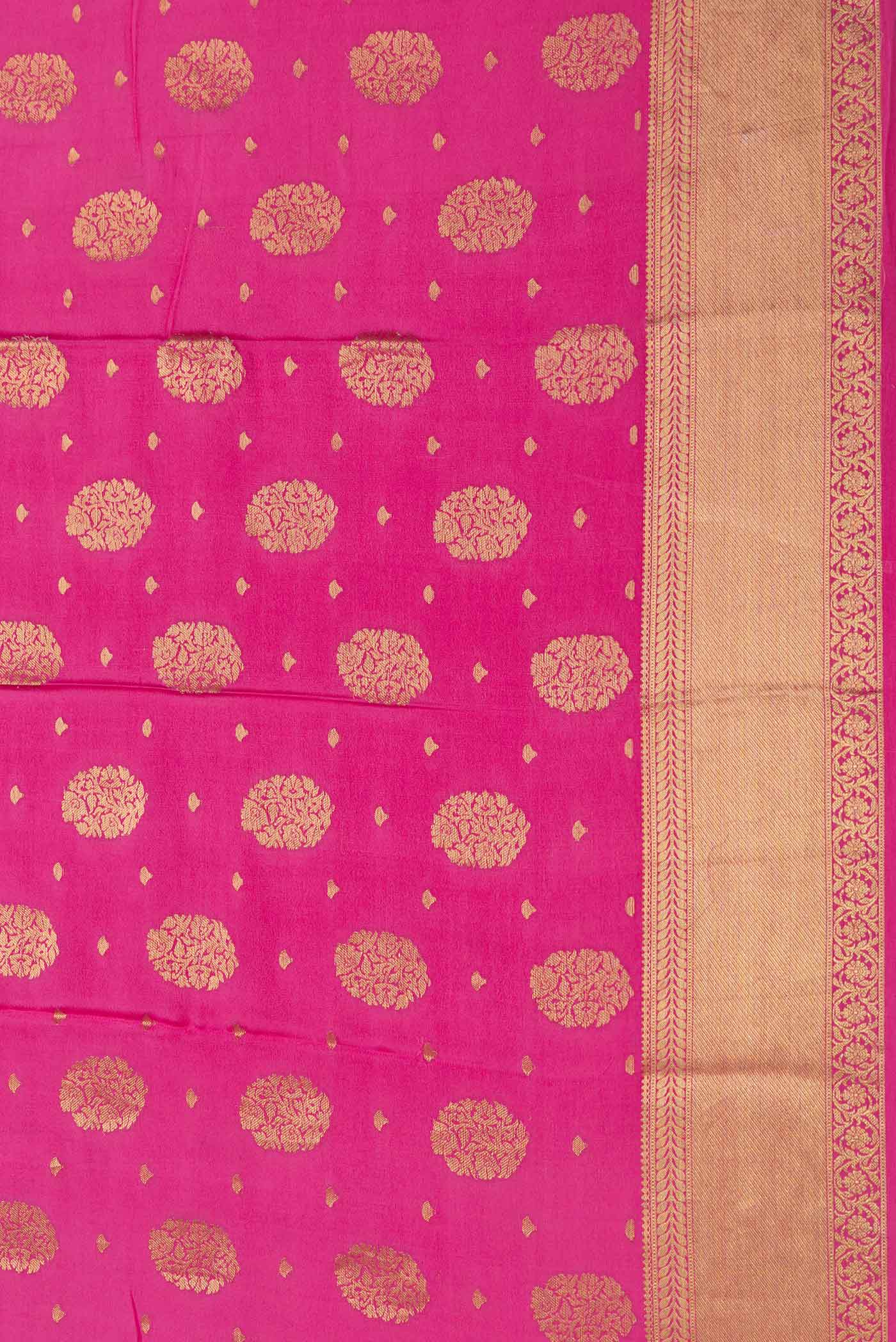 Pink Dual Tone Mysore Georgette Saree - Image 3