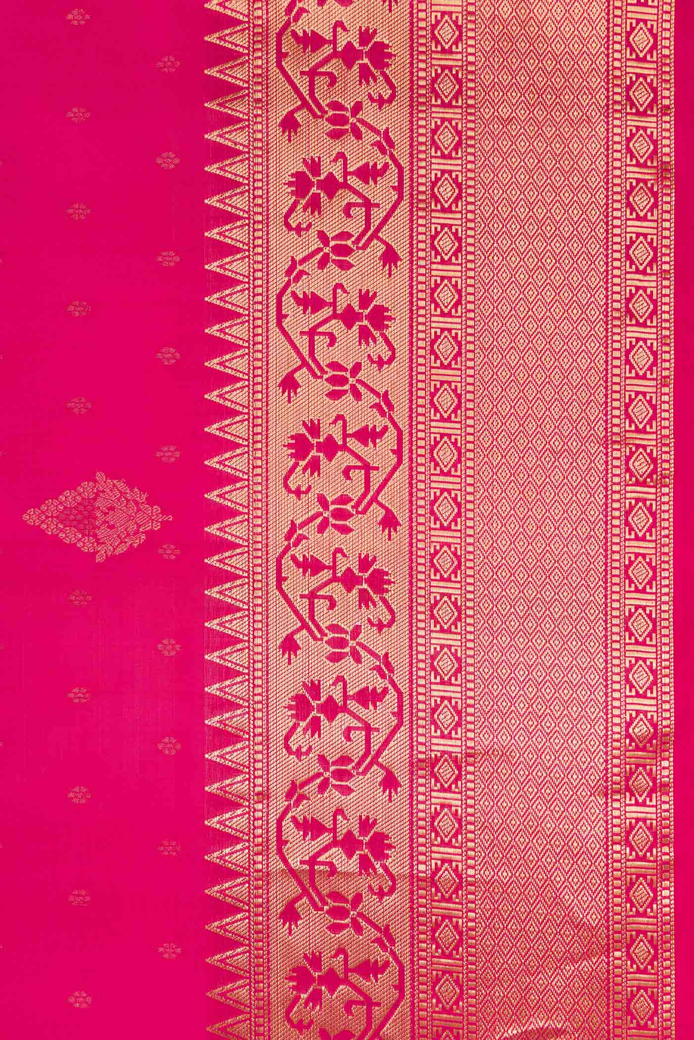 Pink Soft Silk Saree - Image 3