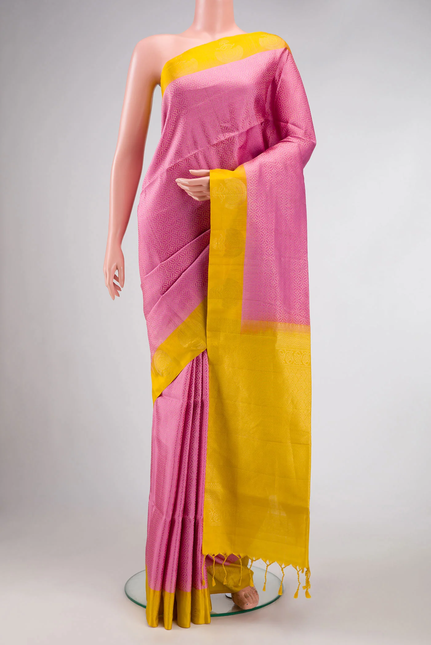 Rose pink Soft Silk Saree