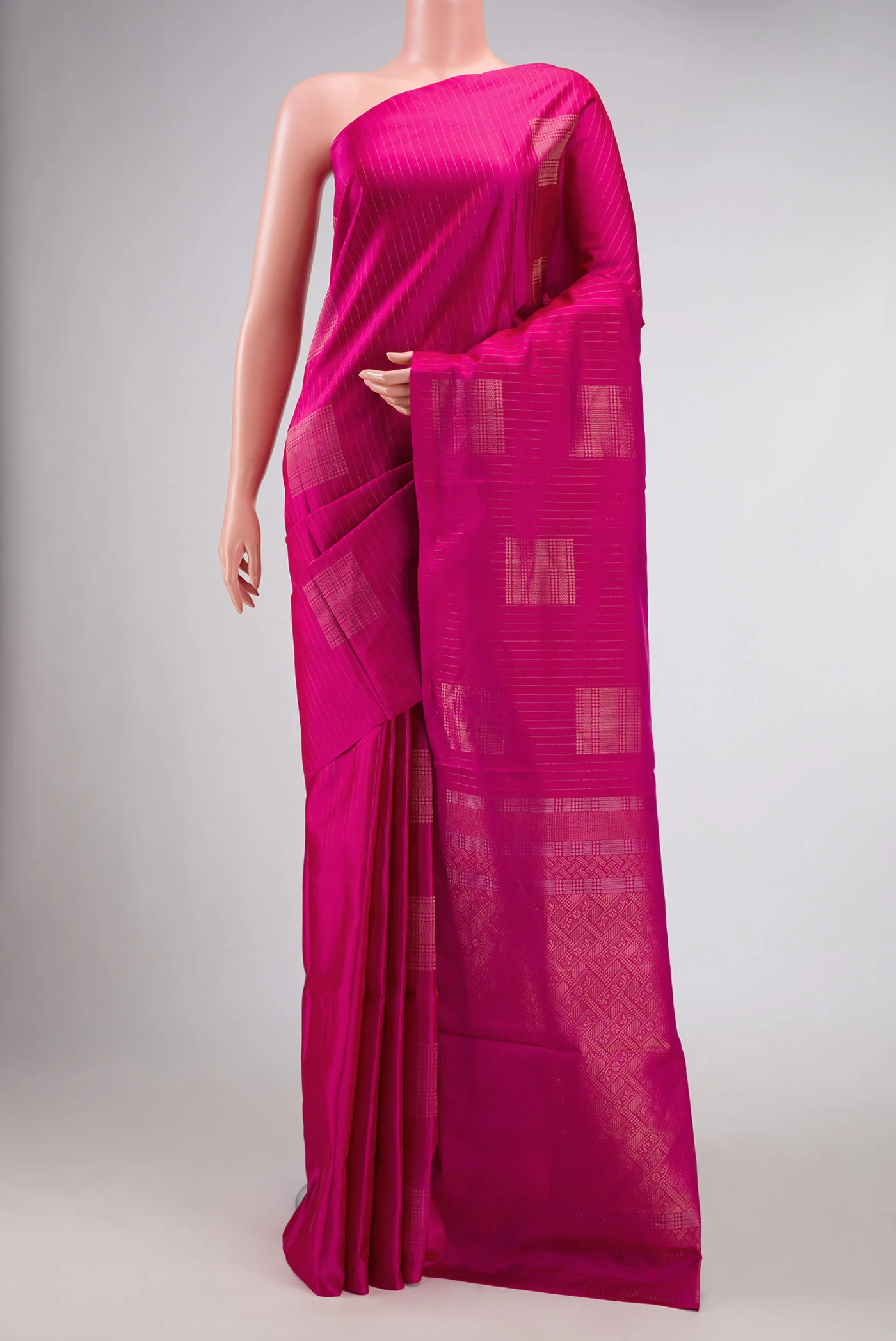 Pink Dual Tone Soft Silk Saree