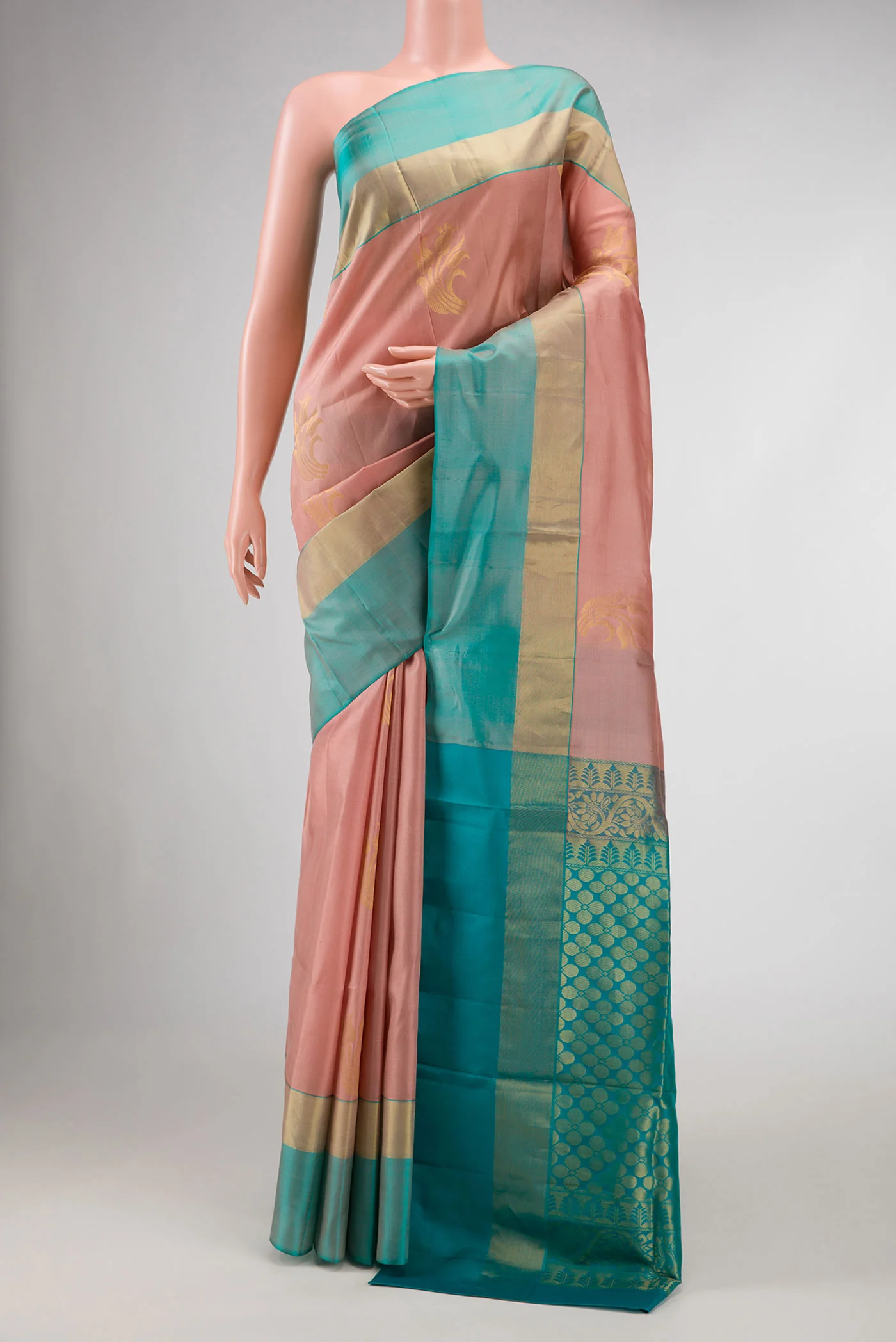 Rose Gold Soft Silk Saree