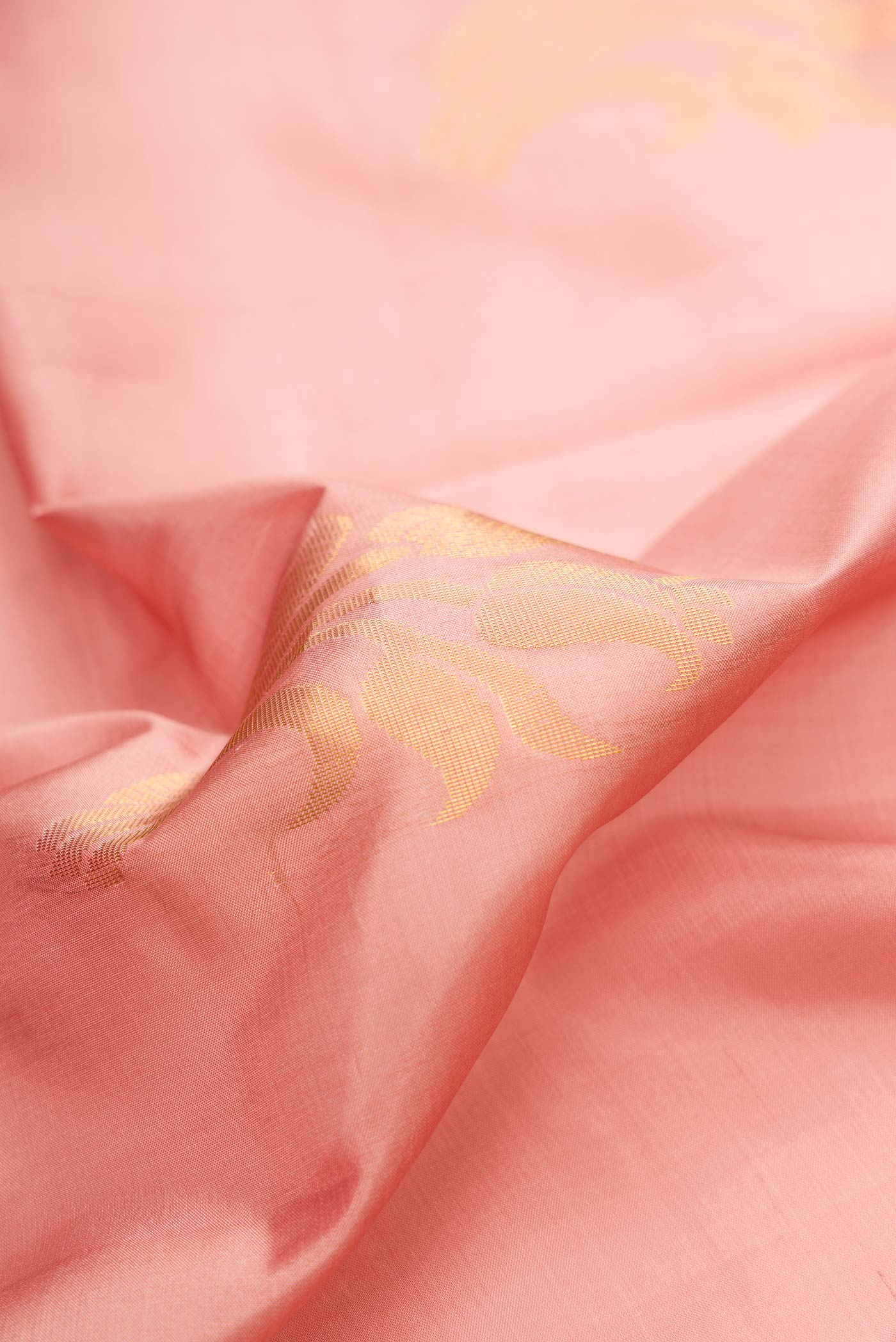 Rose Gold Soft Silk Saree - Image 2