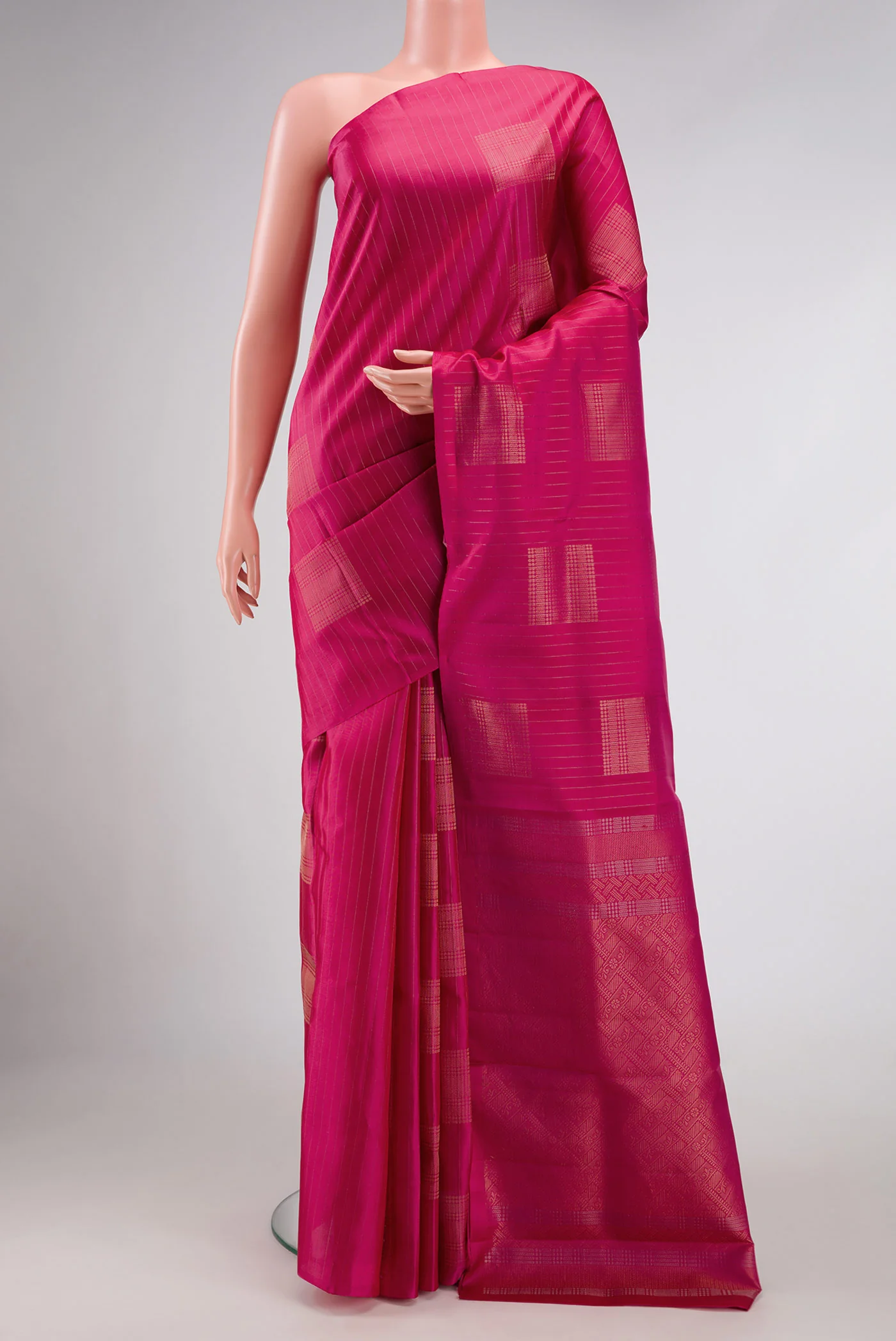 Pink Dual Tone Soft Silk Saree