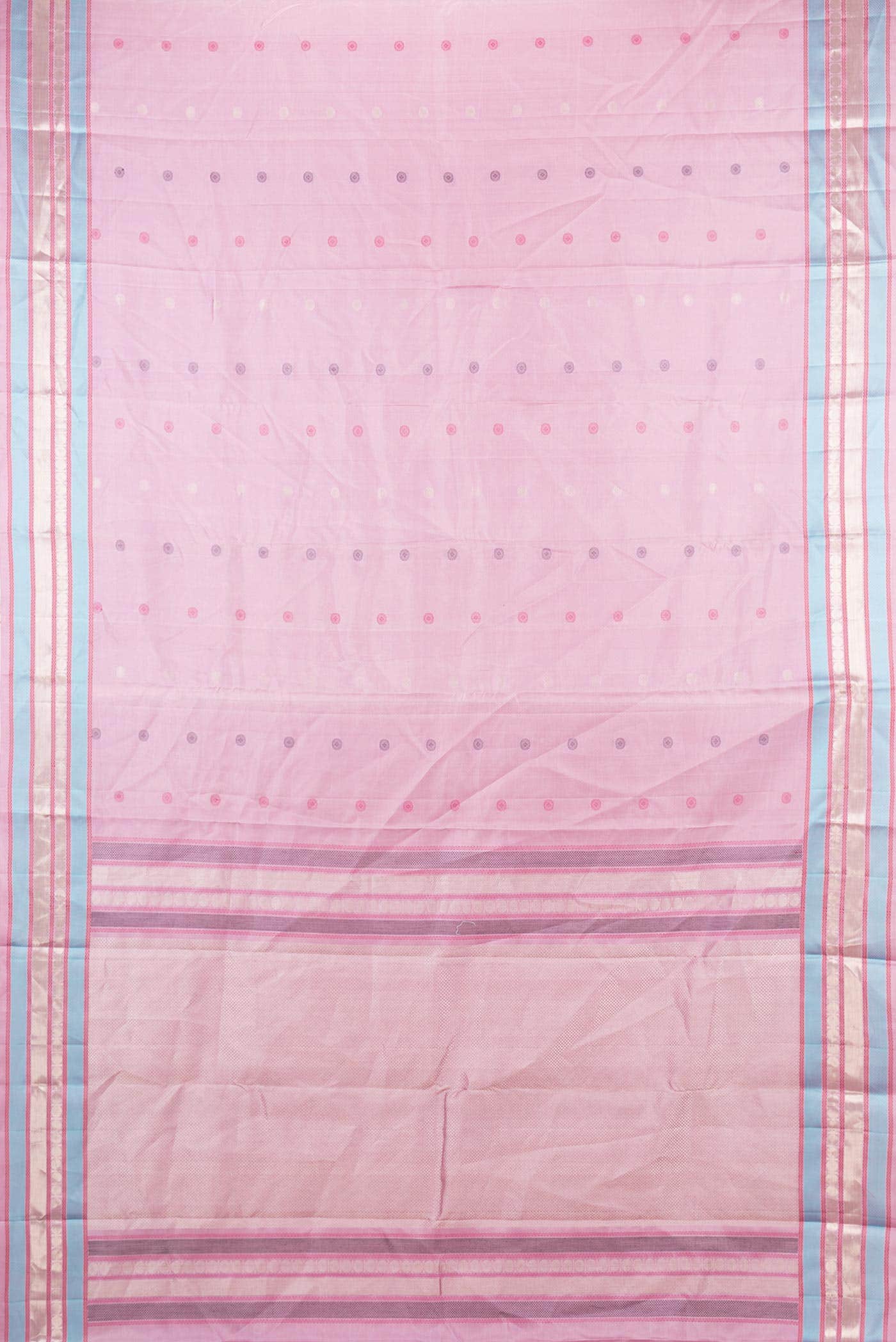 Pink Dual Tone Soft Silk Saree - Image 4