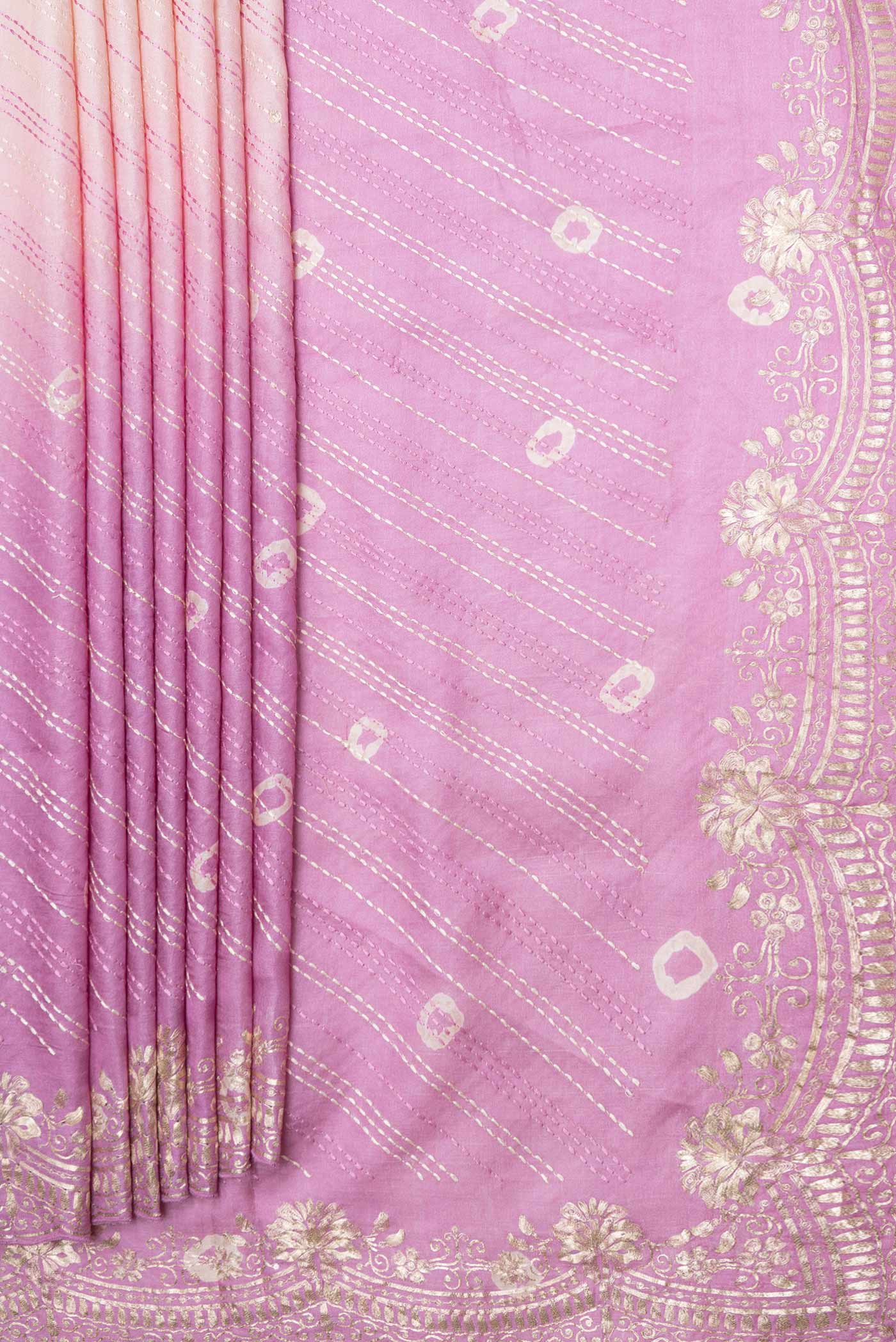 Multi Color Tussar Silk Saree - Image 4
