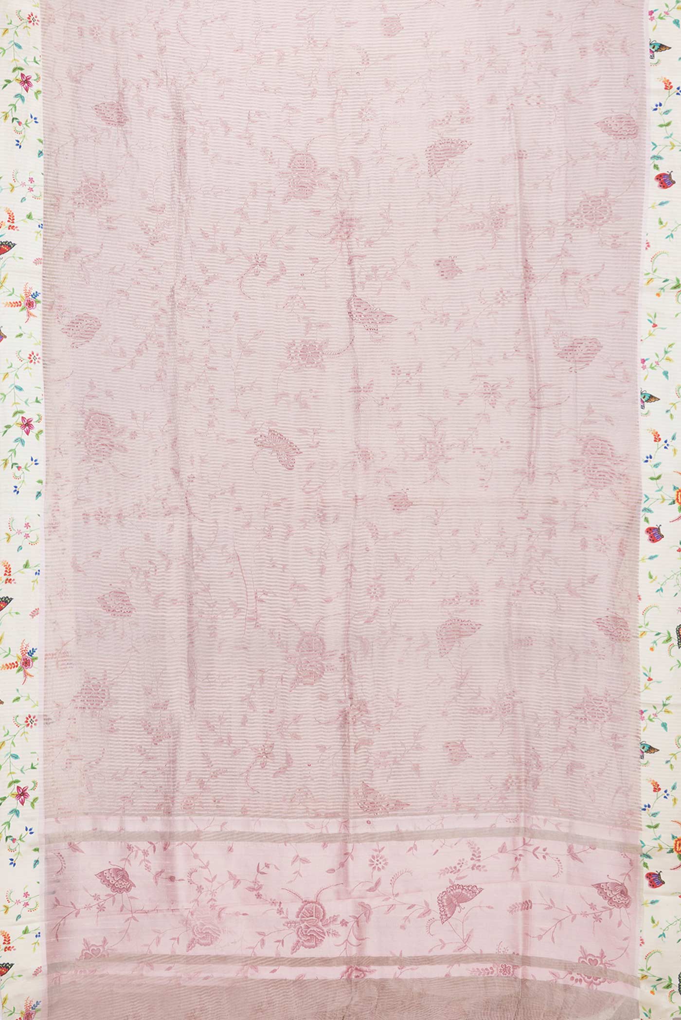 Pink Dual Tone Tussar Saree - Image 6