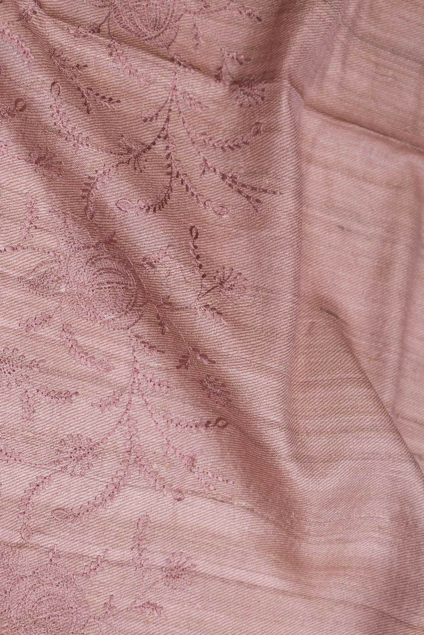 Rose Gold Tussar Silk Saree - Image 2