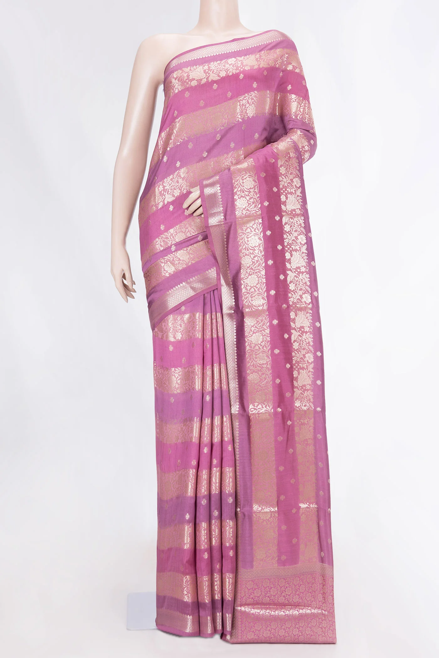 Multi Color Banarasi Raw Silk Saree