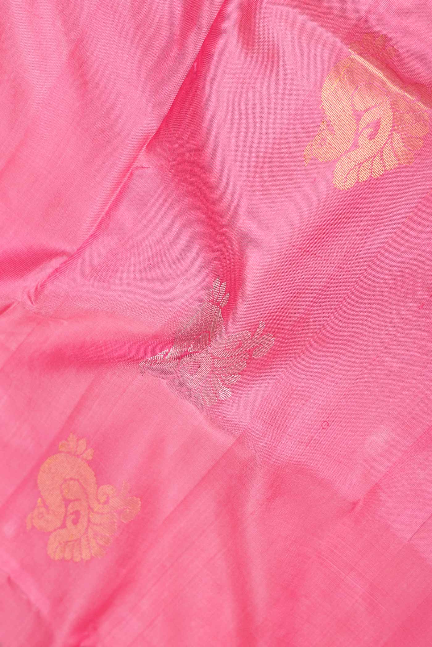 Pink Dual Tone Uppada Silk Saree - Image 2