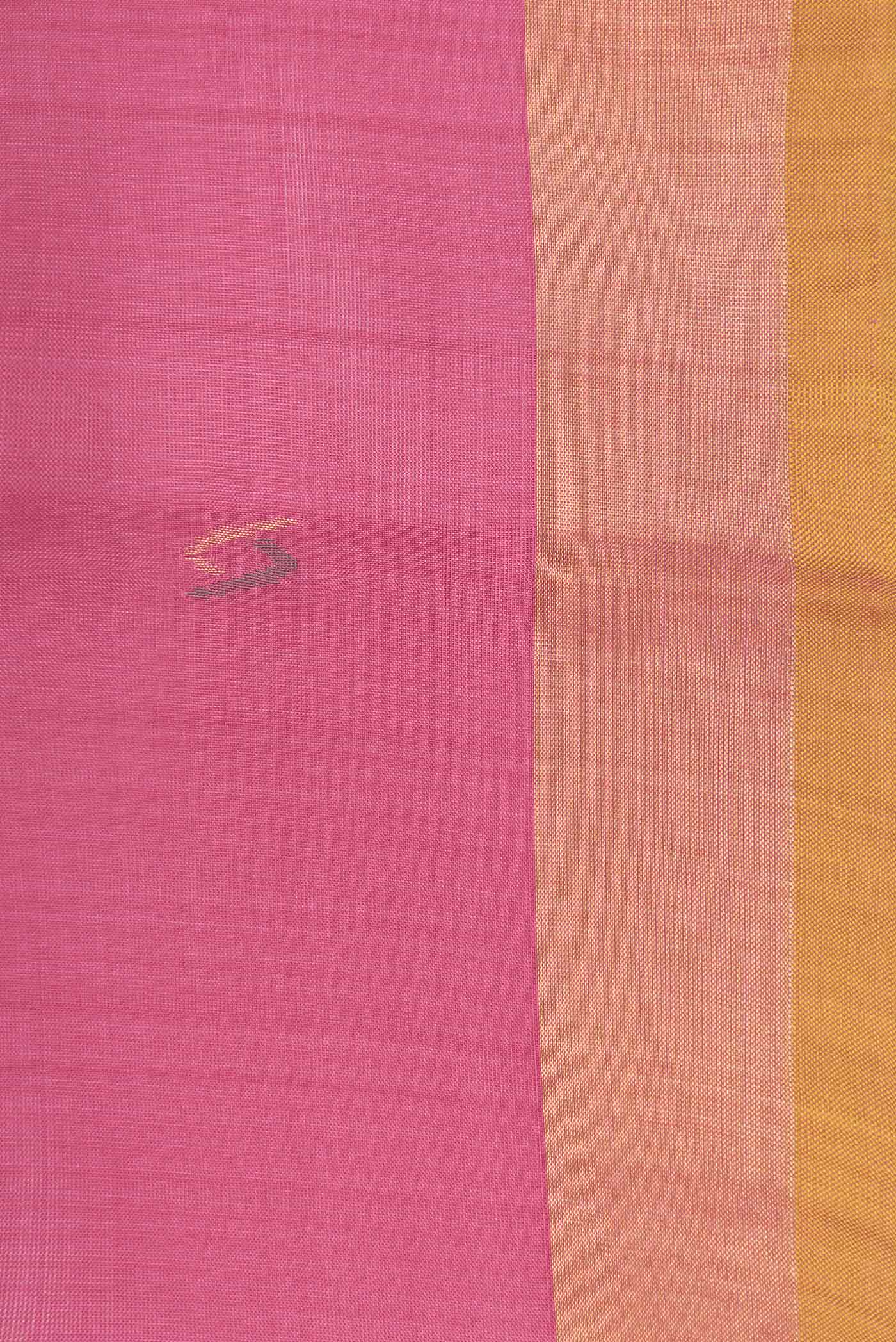 Pink Dual Tone Uppada Silk Saree - Image 3