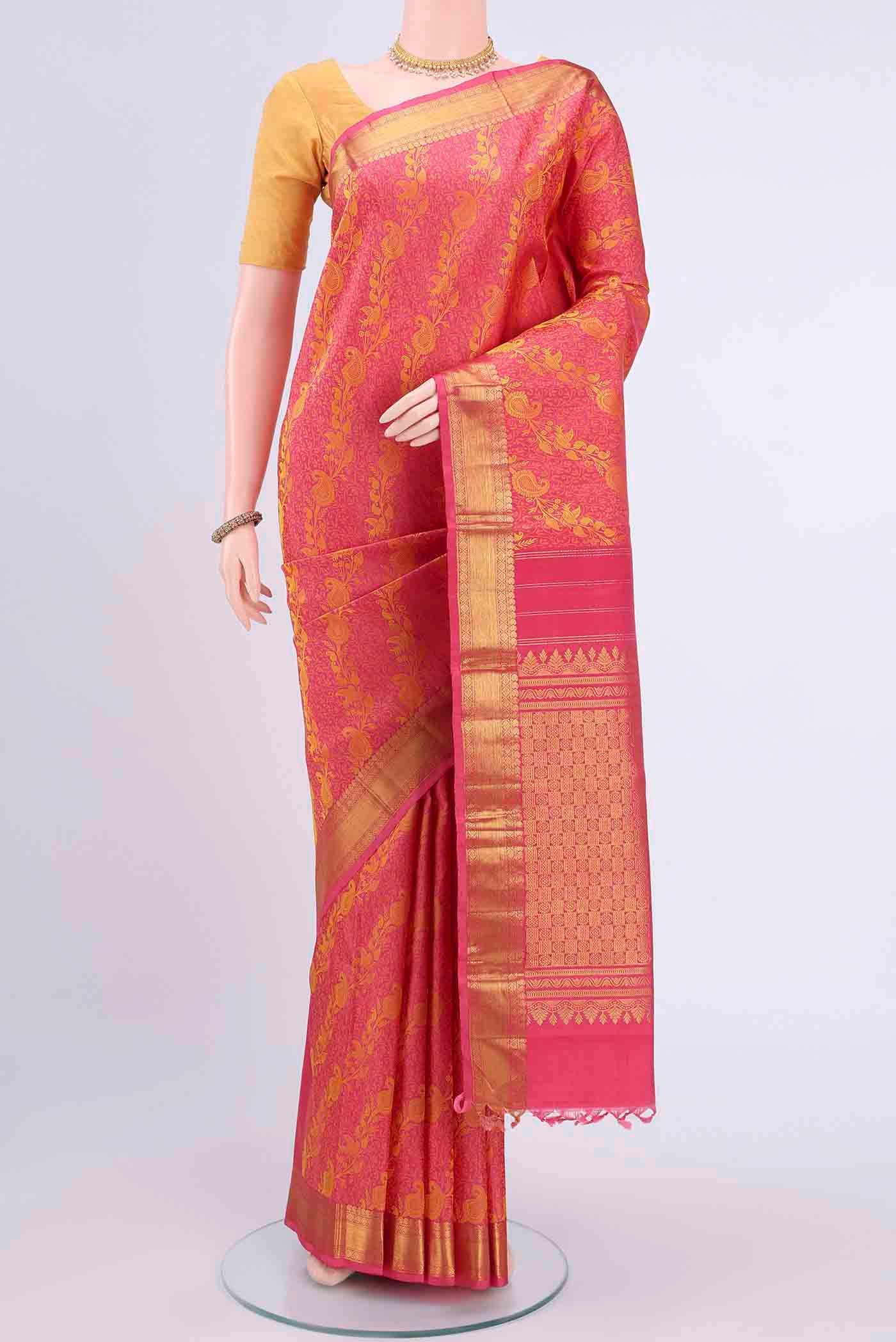 Pink Kanjivaram Saree