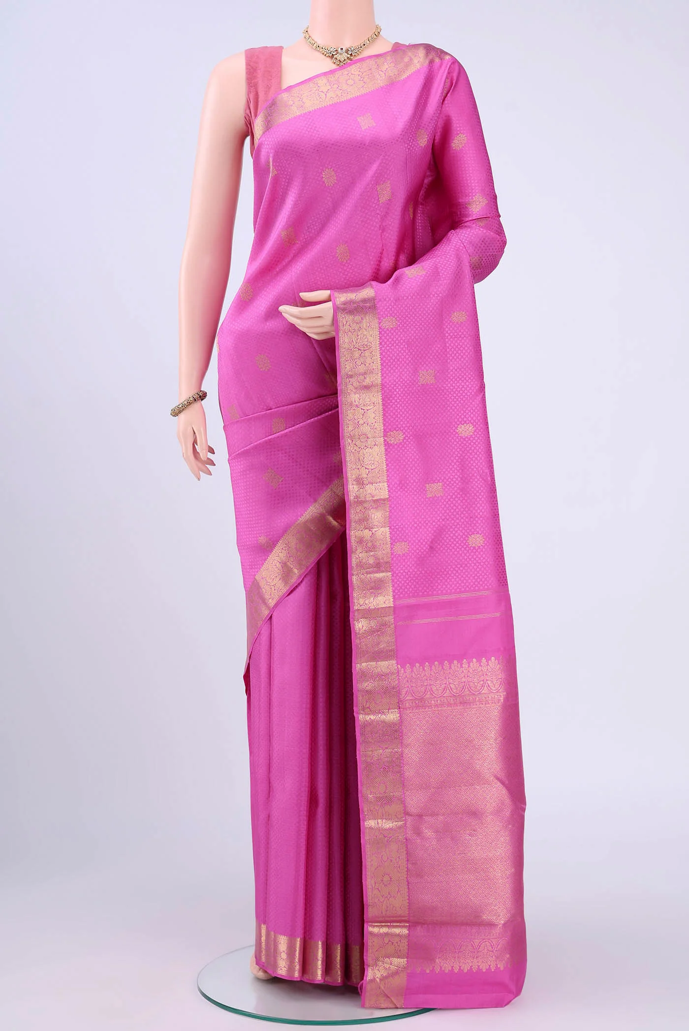 Pink Kanchipuram Saree