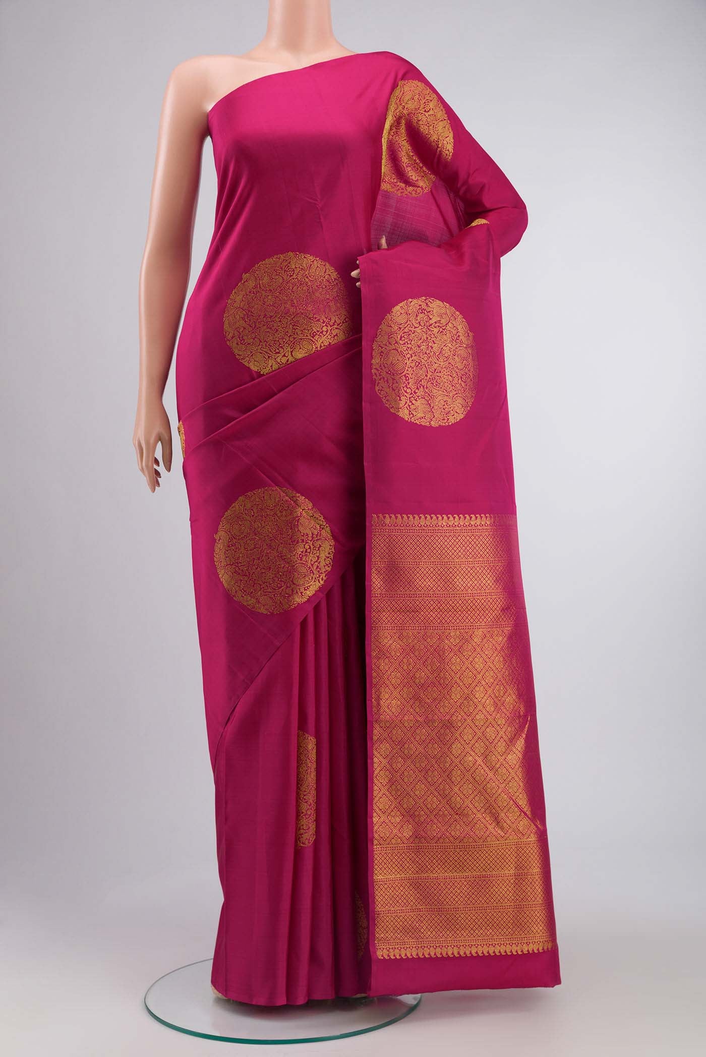 Pink Kanchipuram Silk Saree