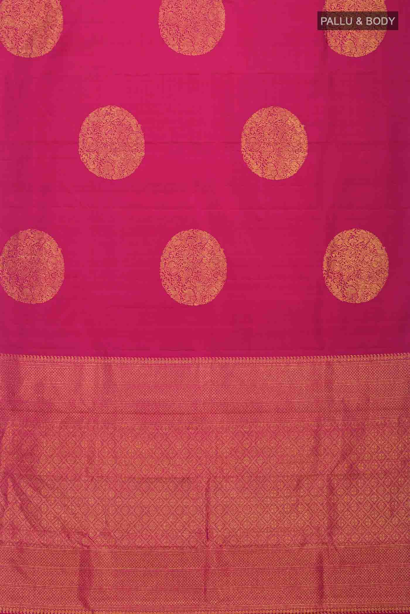 Pink Kanchipuram Silk Saree - Image 6