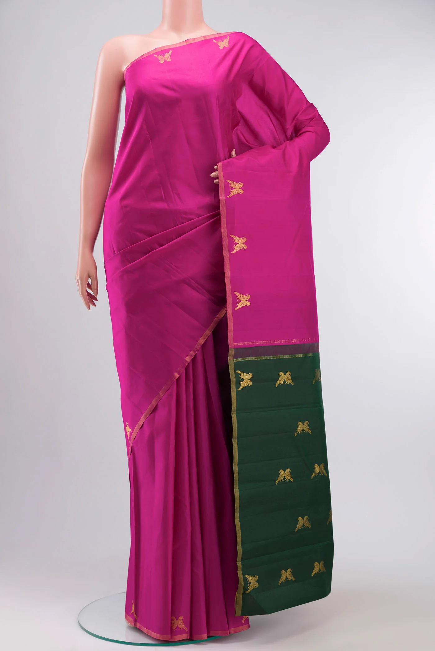 Pink Kanchipuram Silk Saree