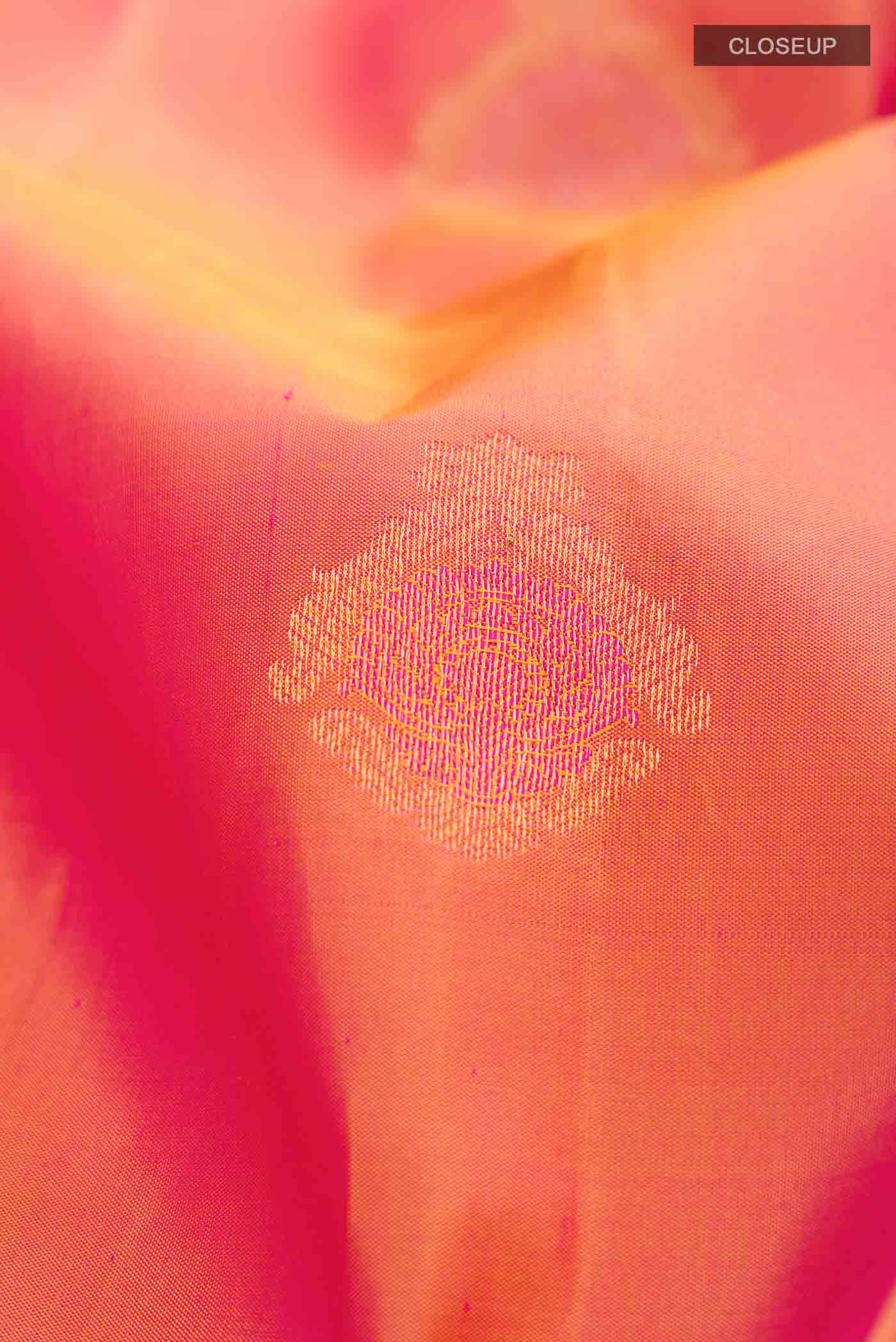 Pink Kanchipuram Silk Saree - Image 2