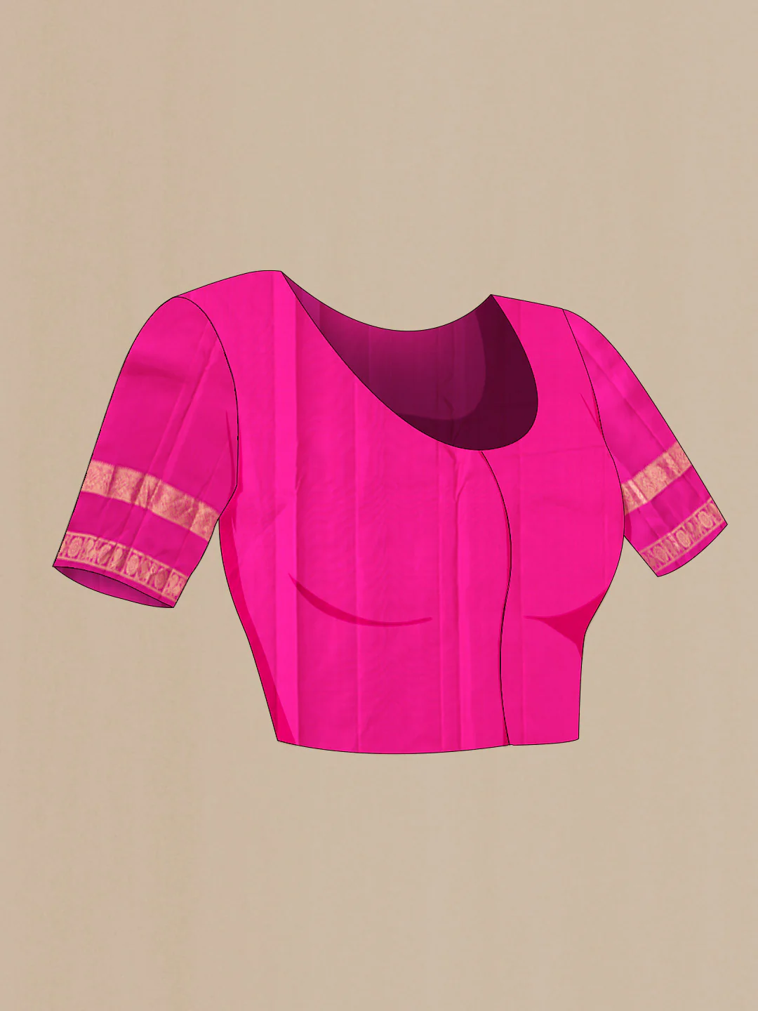 Pink Kanchipuram Silk Saree - Image 5