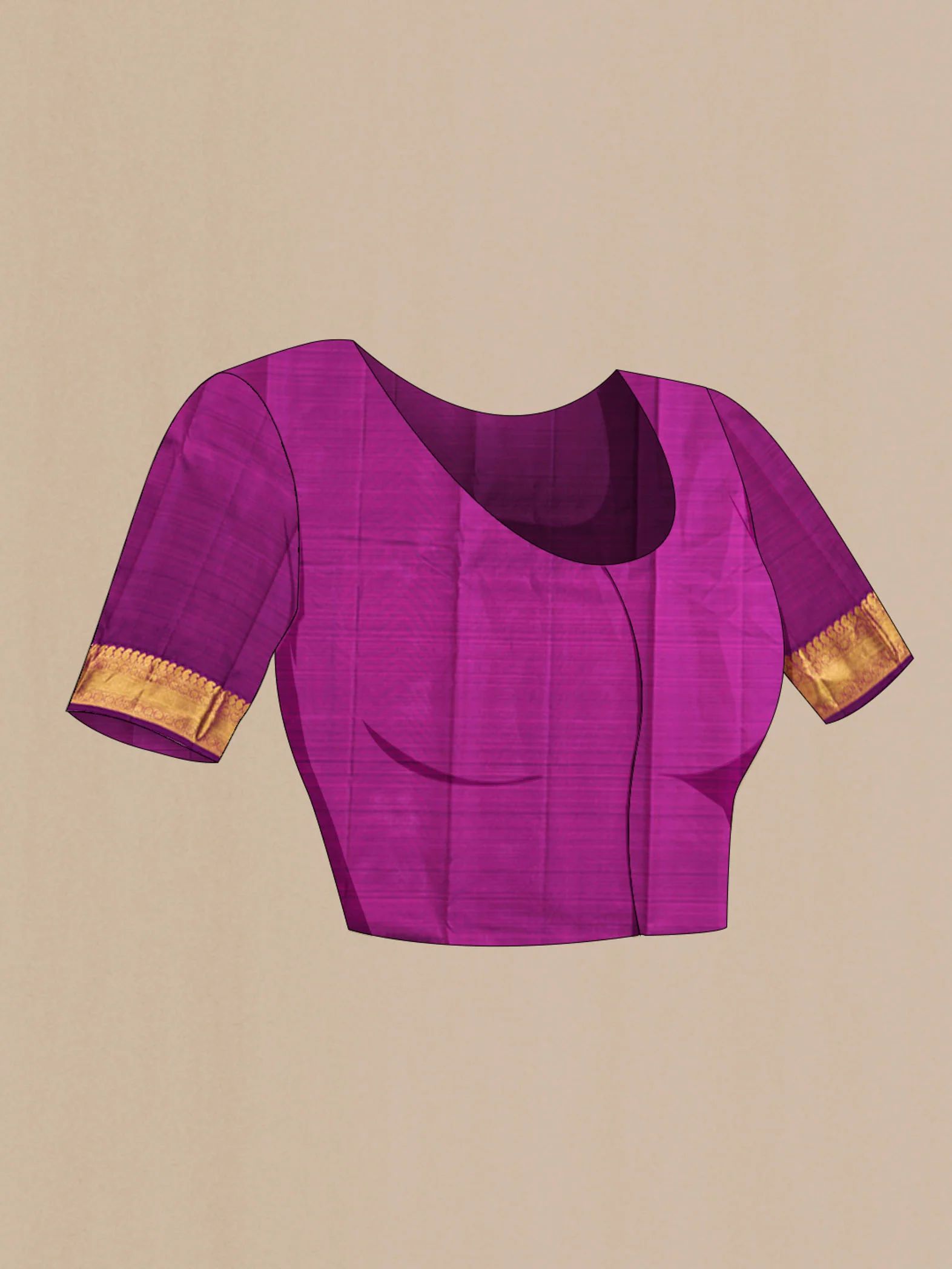 Pink Kanchipuram Silk Saree - Image 5