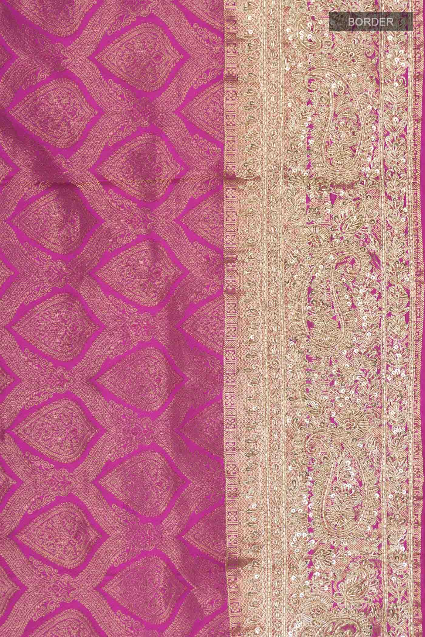 Pink Kanjivaram Silk Saree - Image 3