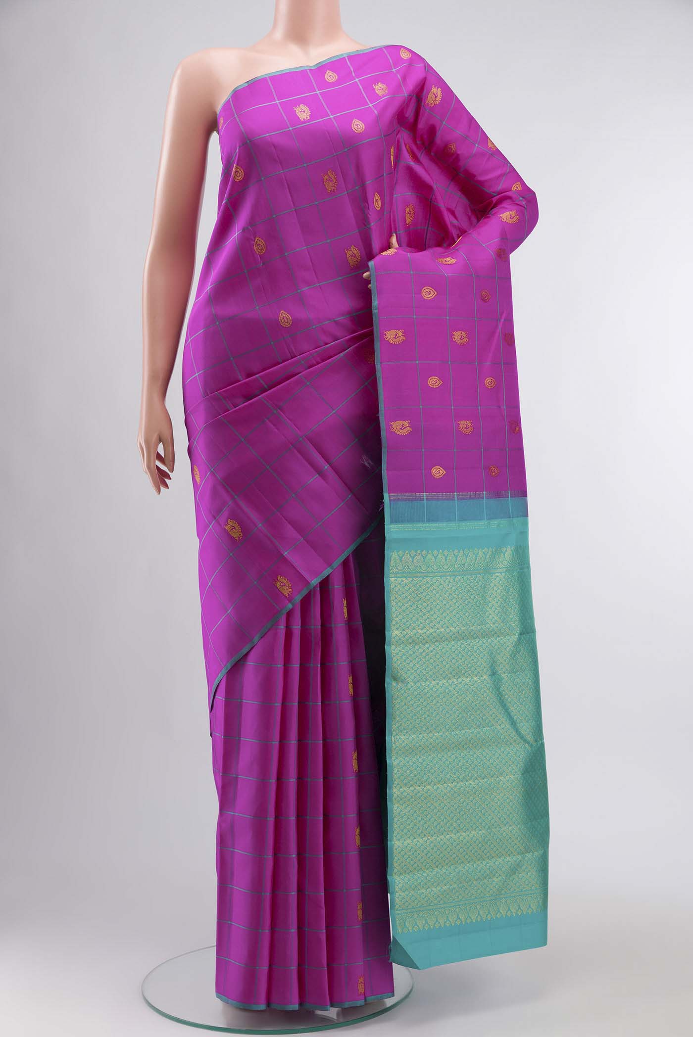 Pink Kanchipuram Silk Saree