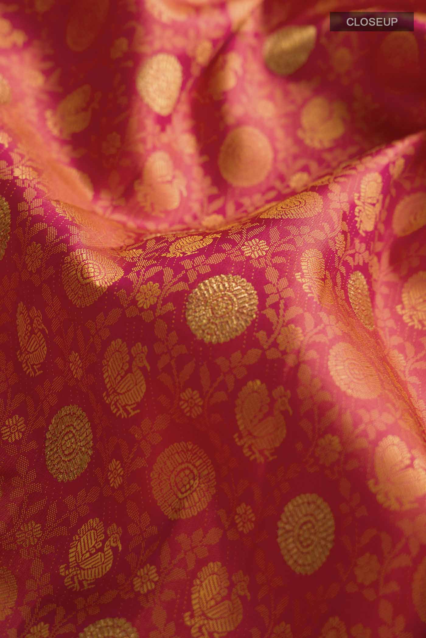 Pink Kanjivaram Silk Saree - Image 2