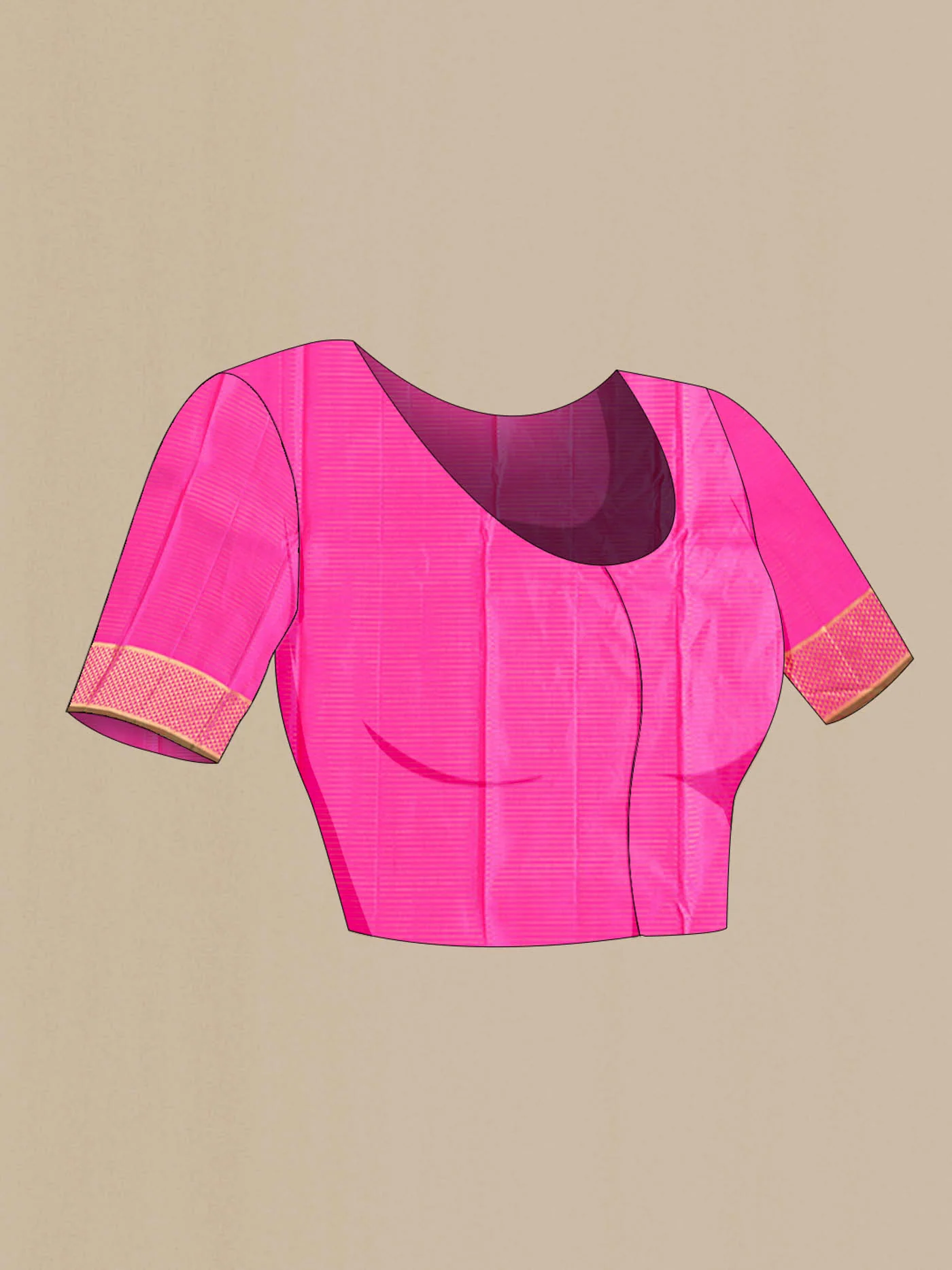 Pink Kanchipuram Silk Saree - Image 5