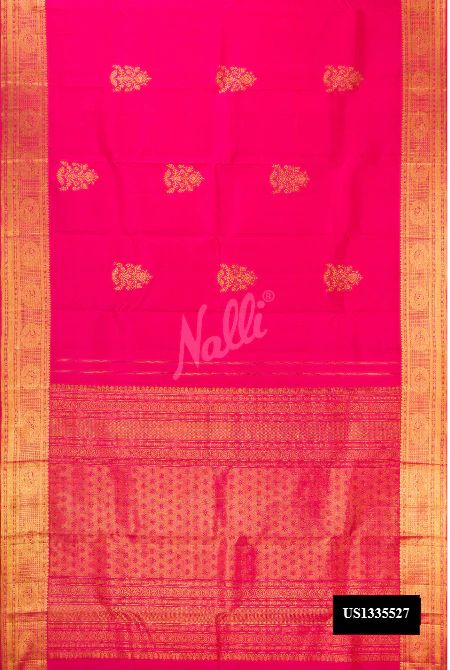 Pink Kanchipuram Silk Saree
