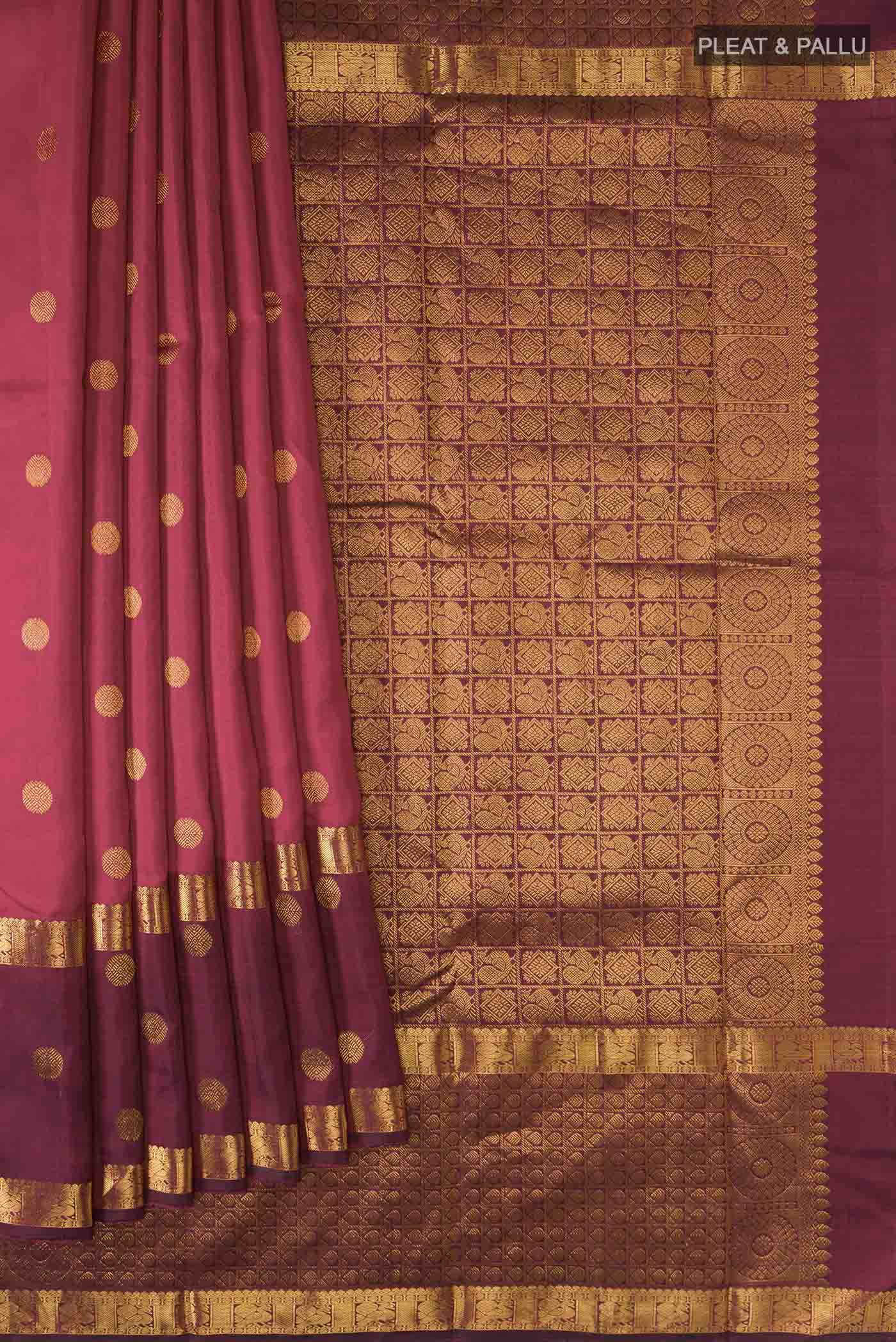 Pink Kanjivaram Silk Saree - Image 4